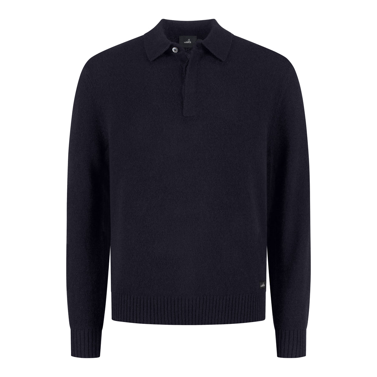 Royal Cashmere Polo Shirt - Night Blue