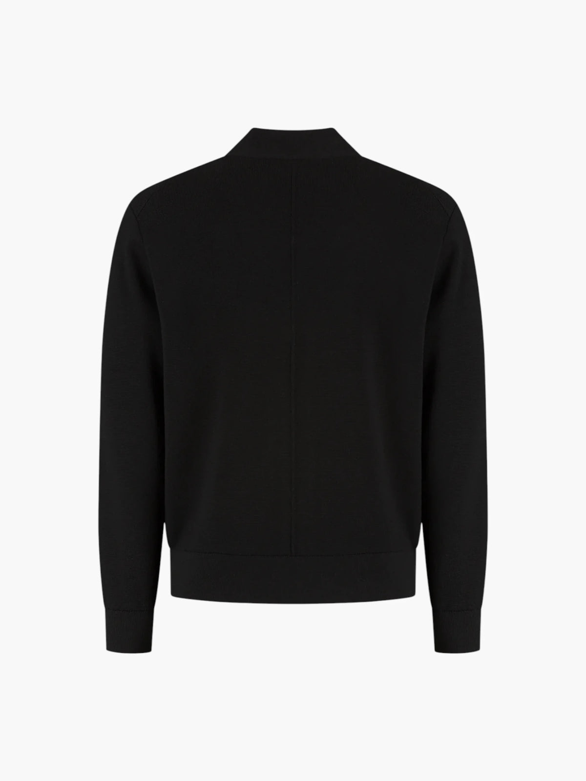Extrafine Merino Buttoned Cardigan - Pure Black