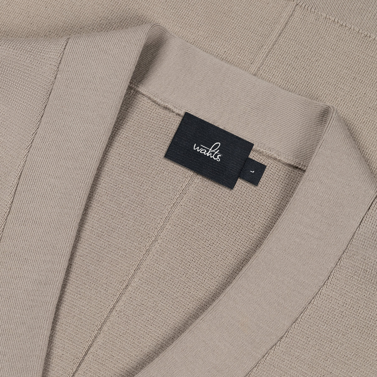 Extrafine Merino Buttoned Cardigan - Light Taupe