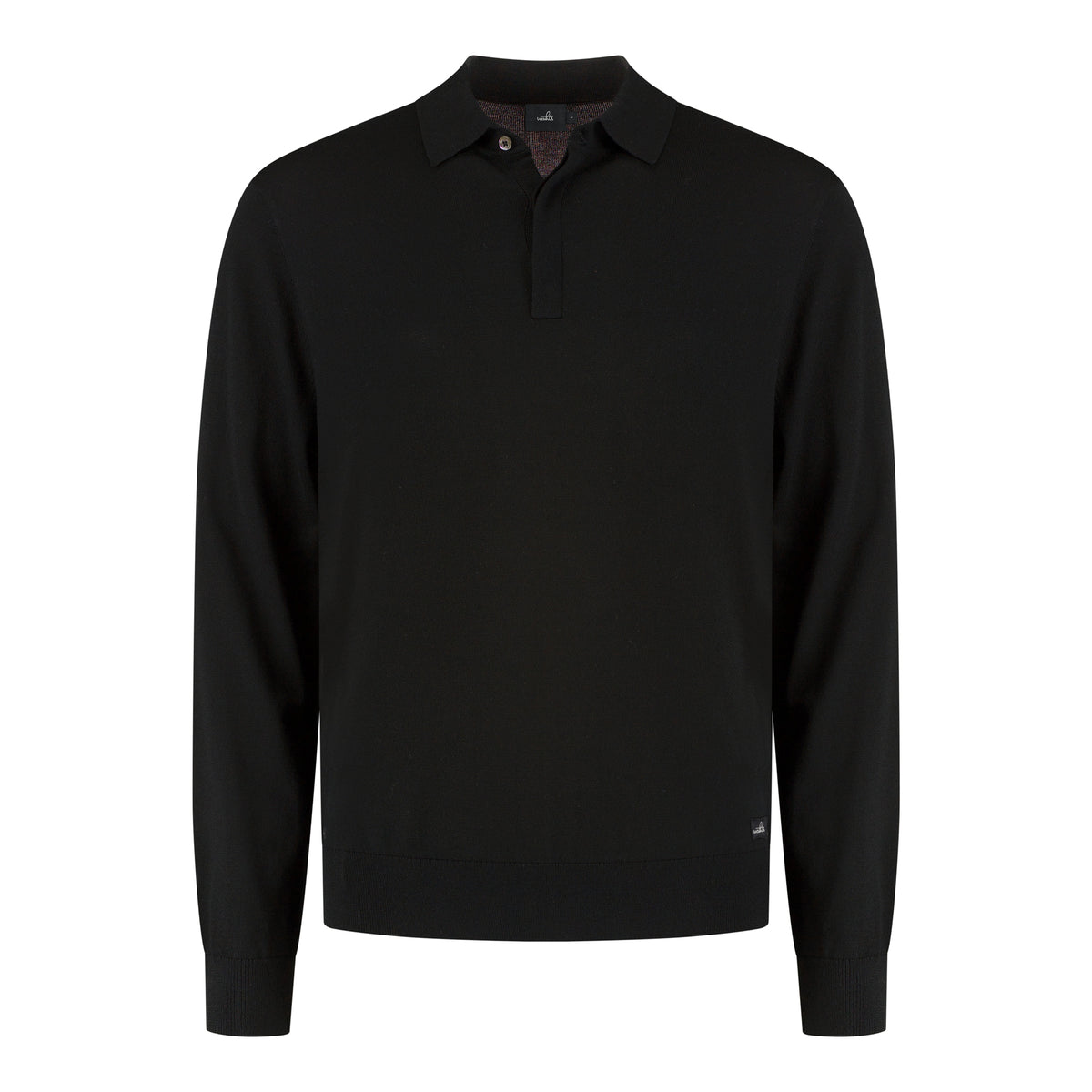 Extrafine Merino Polo Shirt - Pure Black