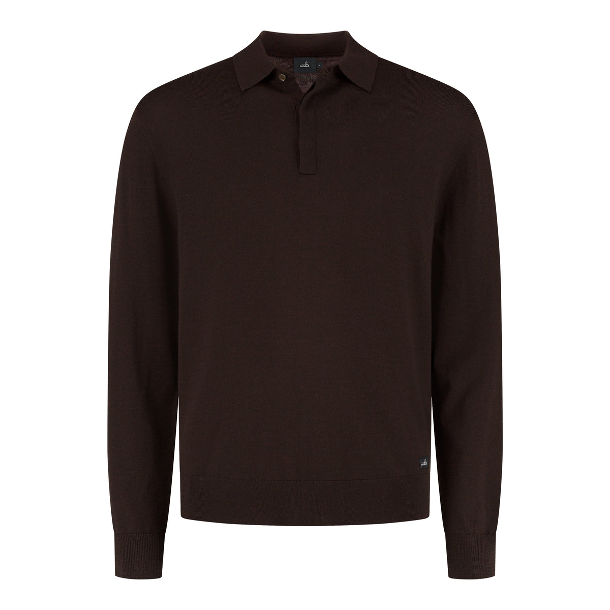 Extrafine Merino Polo Shirt - Burgundy Melange