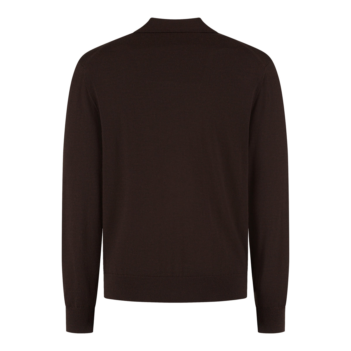 Extrafine Merino Polo Shirt - Burgundy Melange
