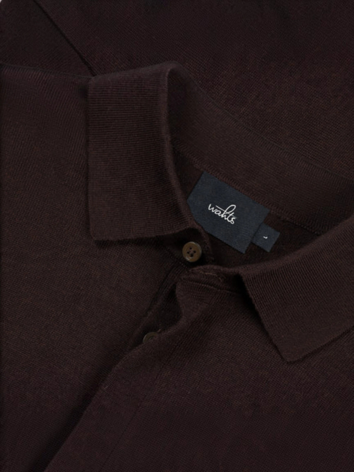 Extrafine Merino Polo Shirt - Burgundy Melange