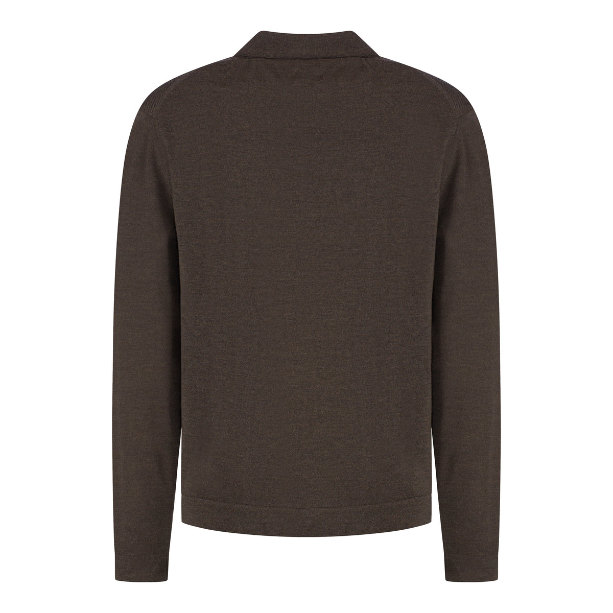 Extrafine Merino Cardigan - Dark Brown Melange