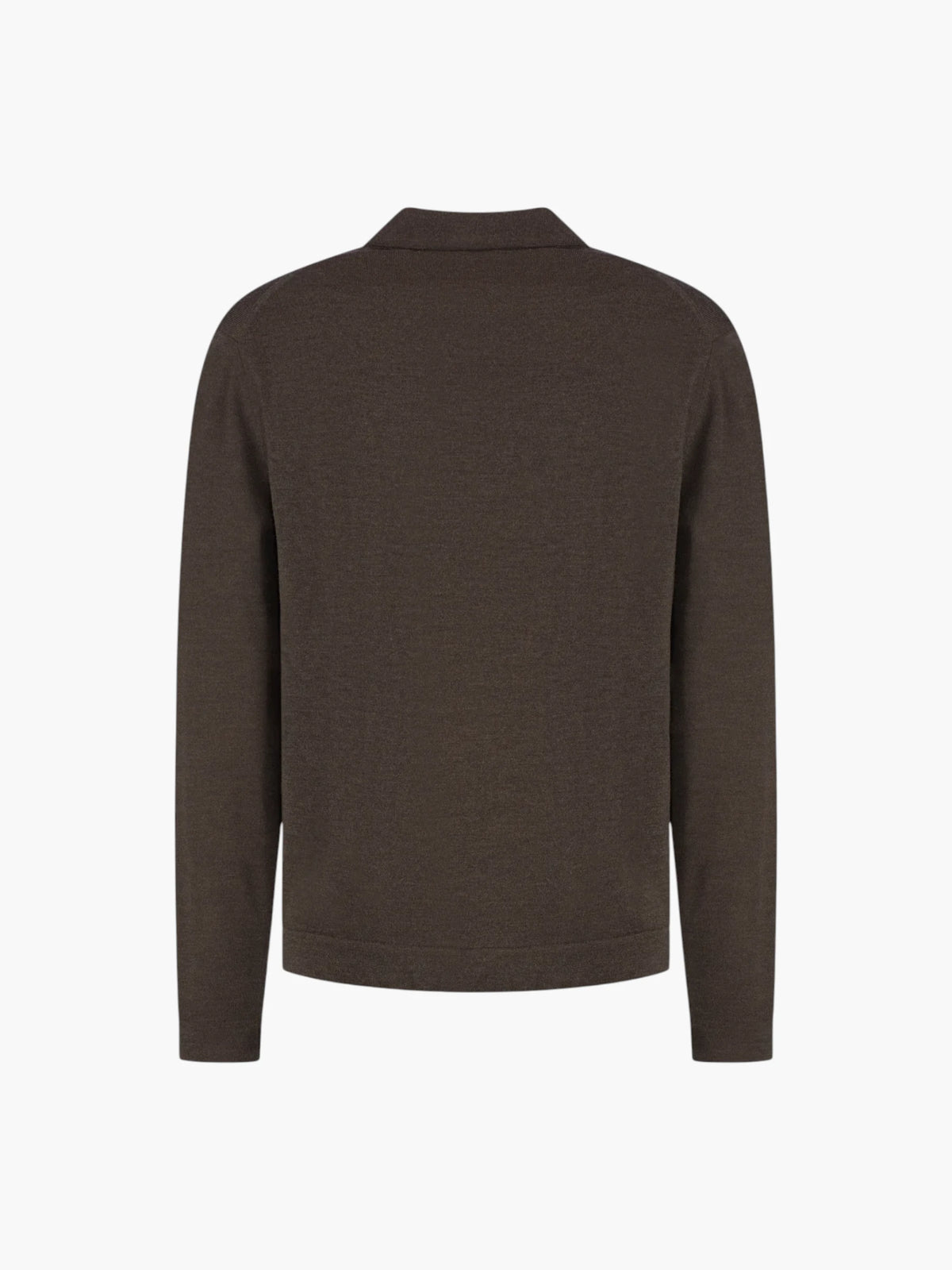 Extrafine Merino Cardigan - Dark Brown Melange