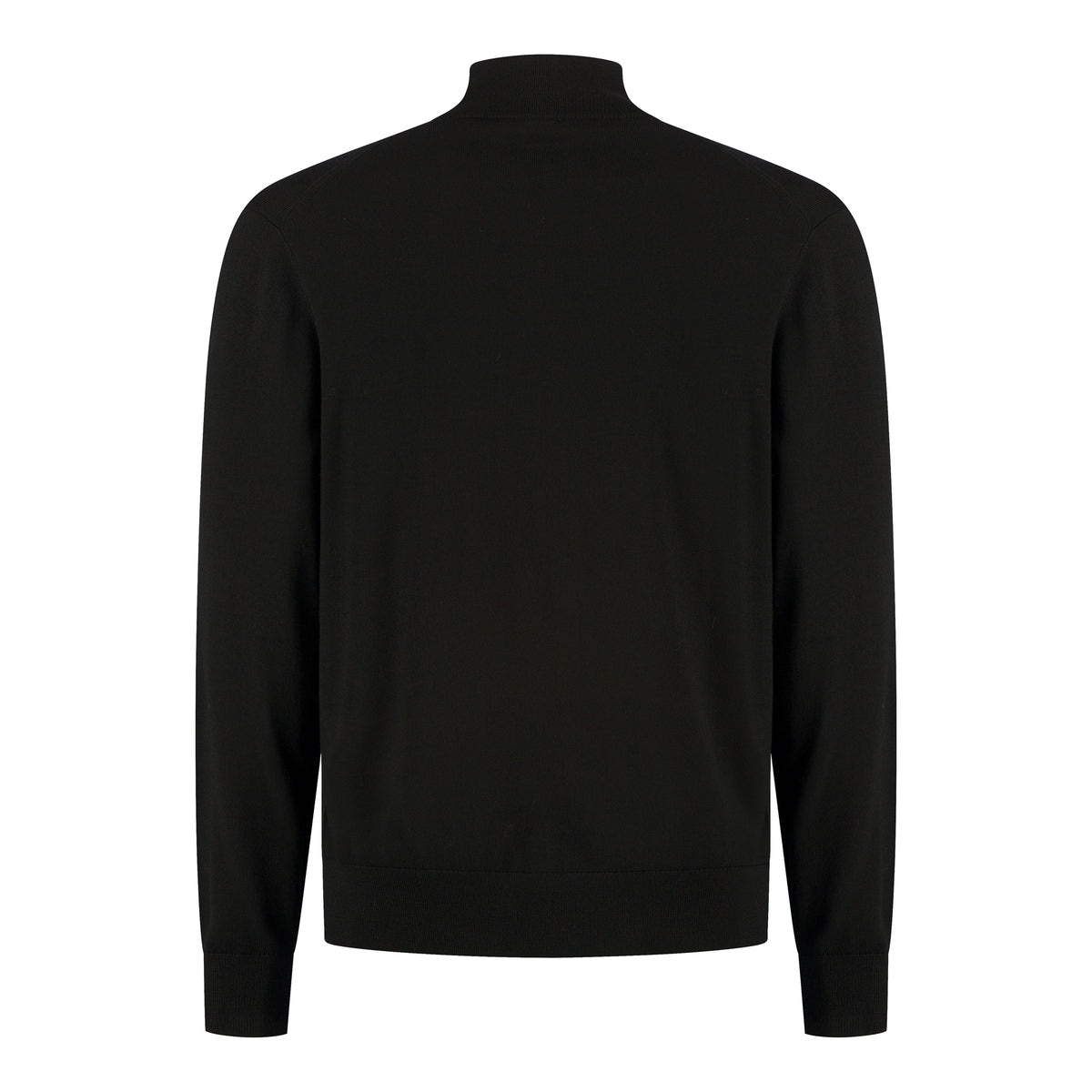 Extrafine Merino Full Zip Cardigan - Pure Black
