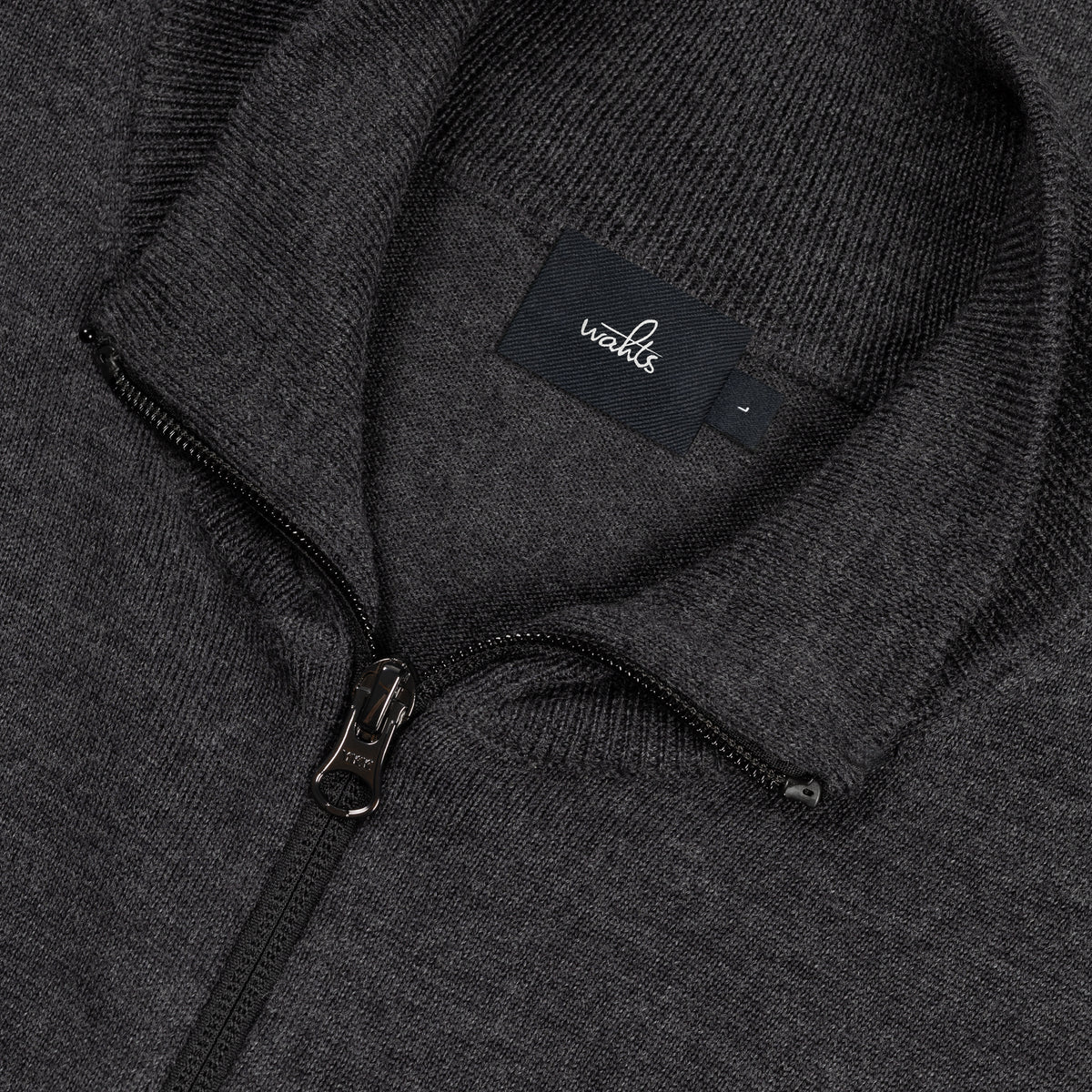 Extrafine Merino Full Zip Cardigan - Anthracite Melange