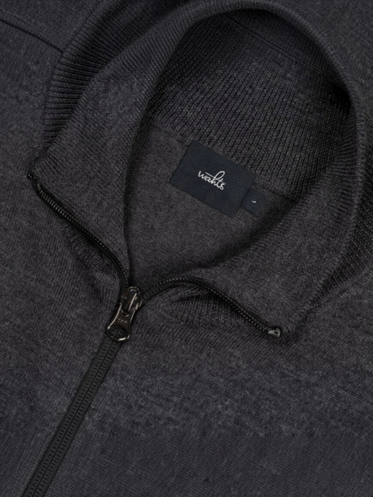 Extrafine Merino Full Zip Cardigan - Anthracite Melange