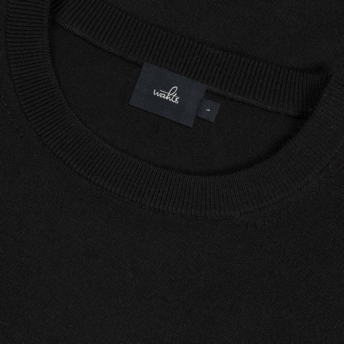 Extrafine Merino Crewneck Pullover - Pure Black
