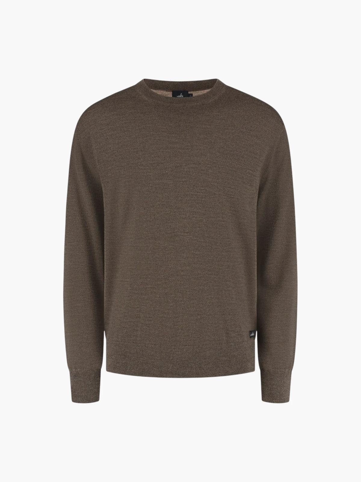 Extrafine Merino Crewneck Pullover - Taupe Melange