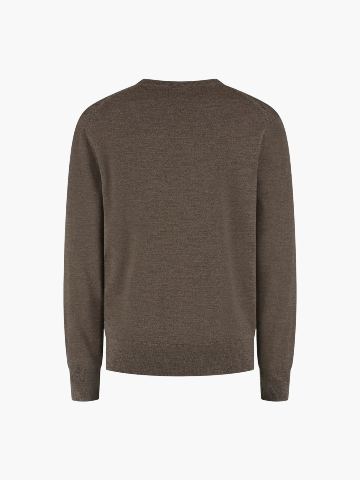 Extrafine Merino Crewneck Pullover - Taupe Melange