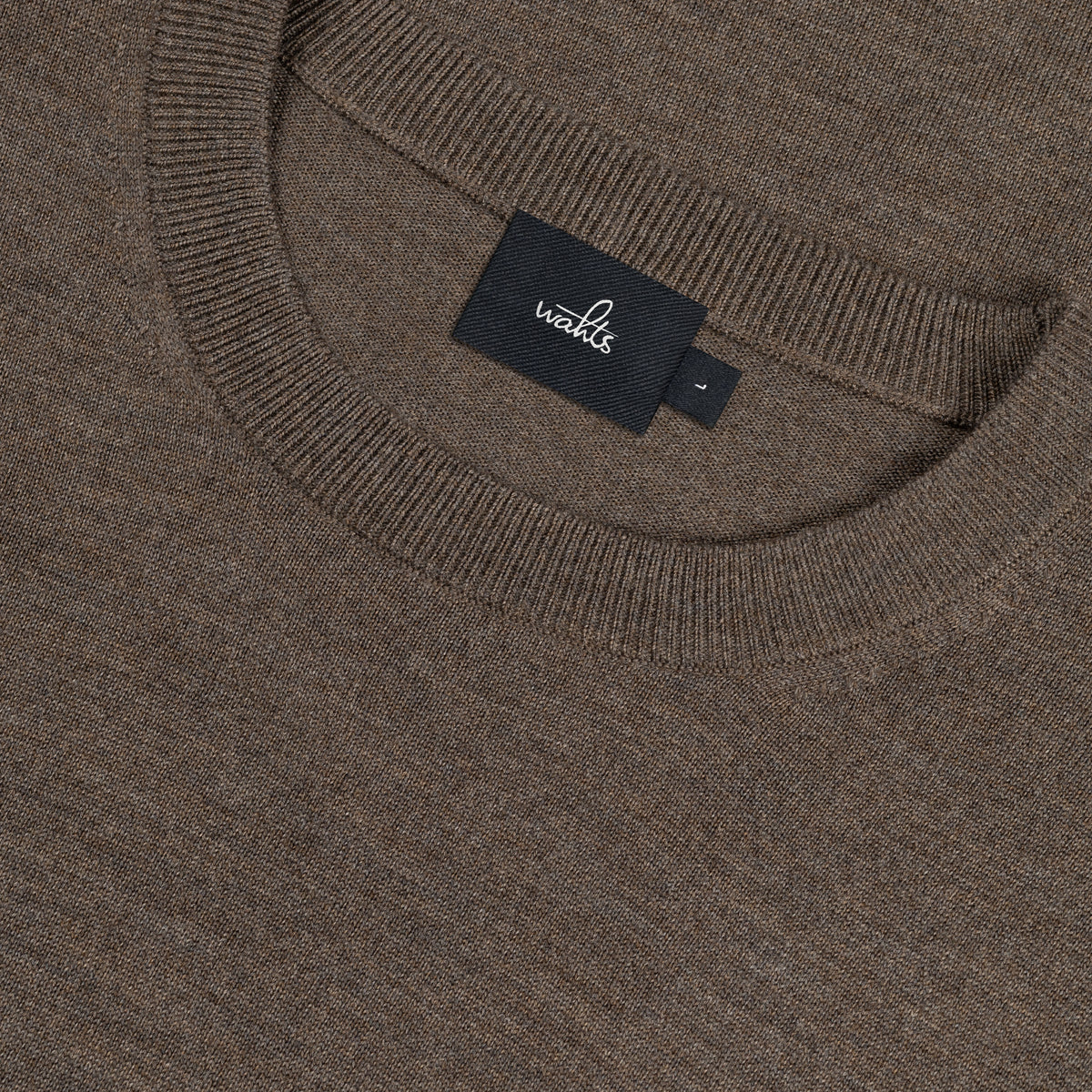 Extrafine Merino Crewneck Pullover - Taupe Melange