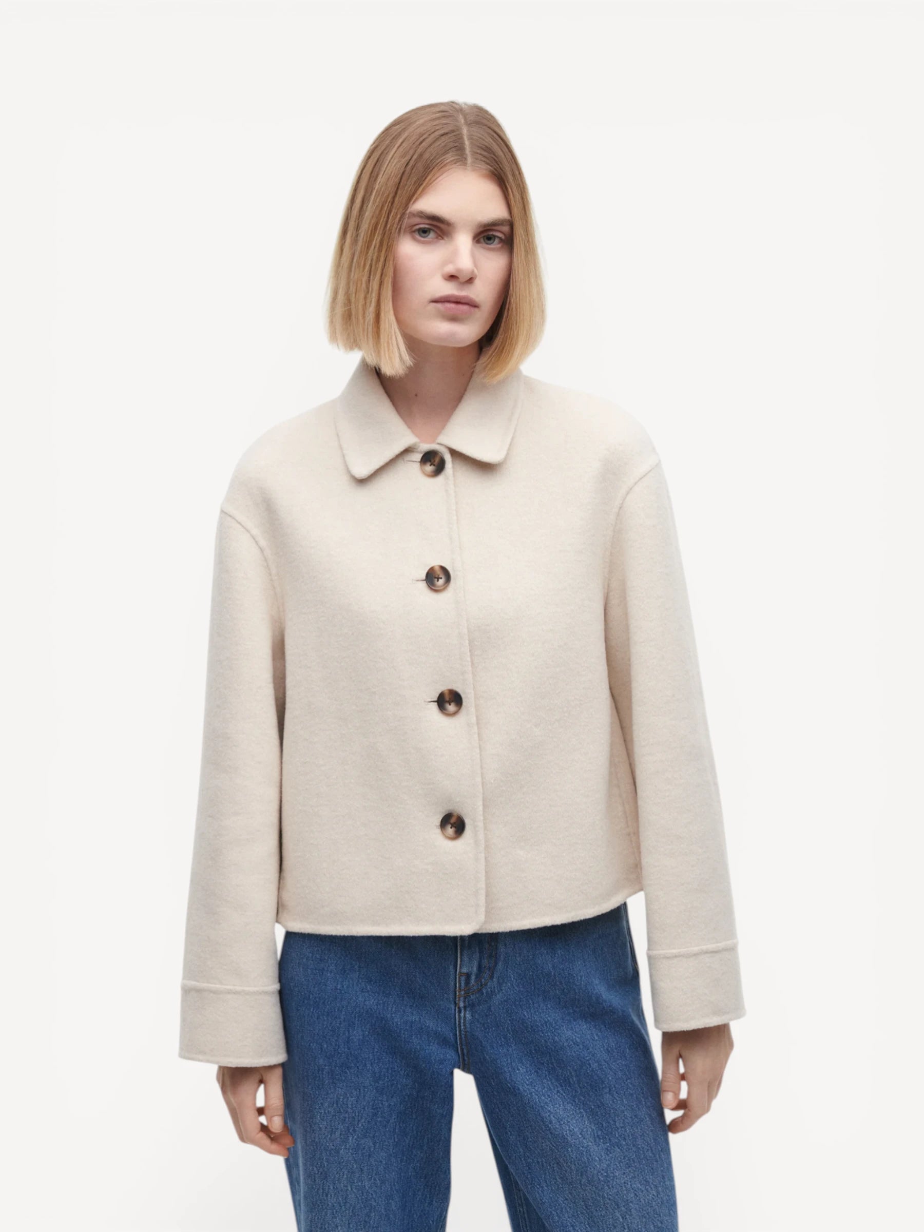 Nicolina Wool Blend Jacket - Sand