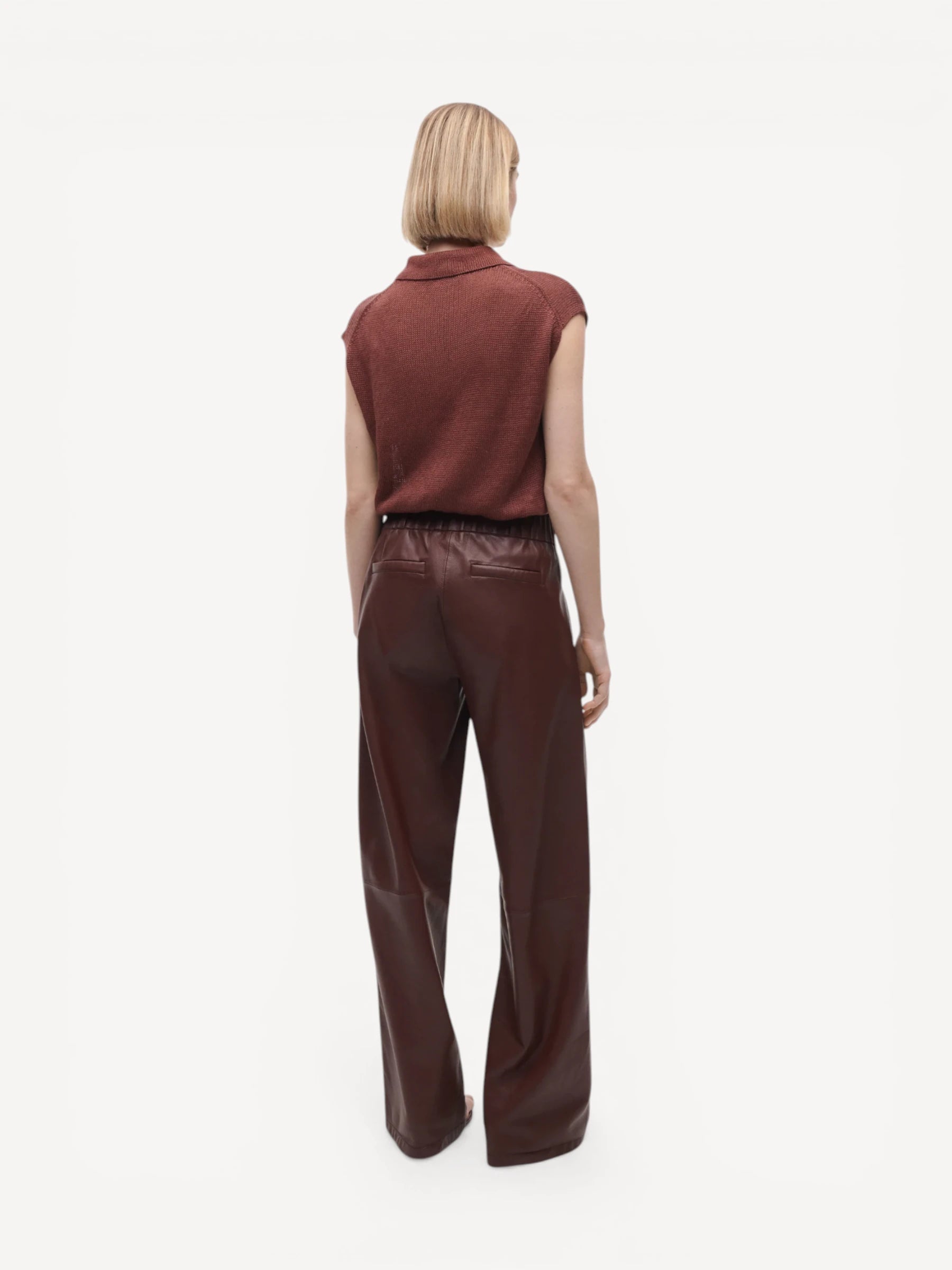 Thalina Sheep Soft Waxed Pants - Mahony