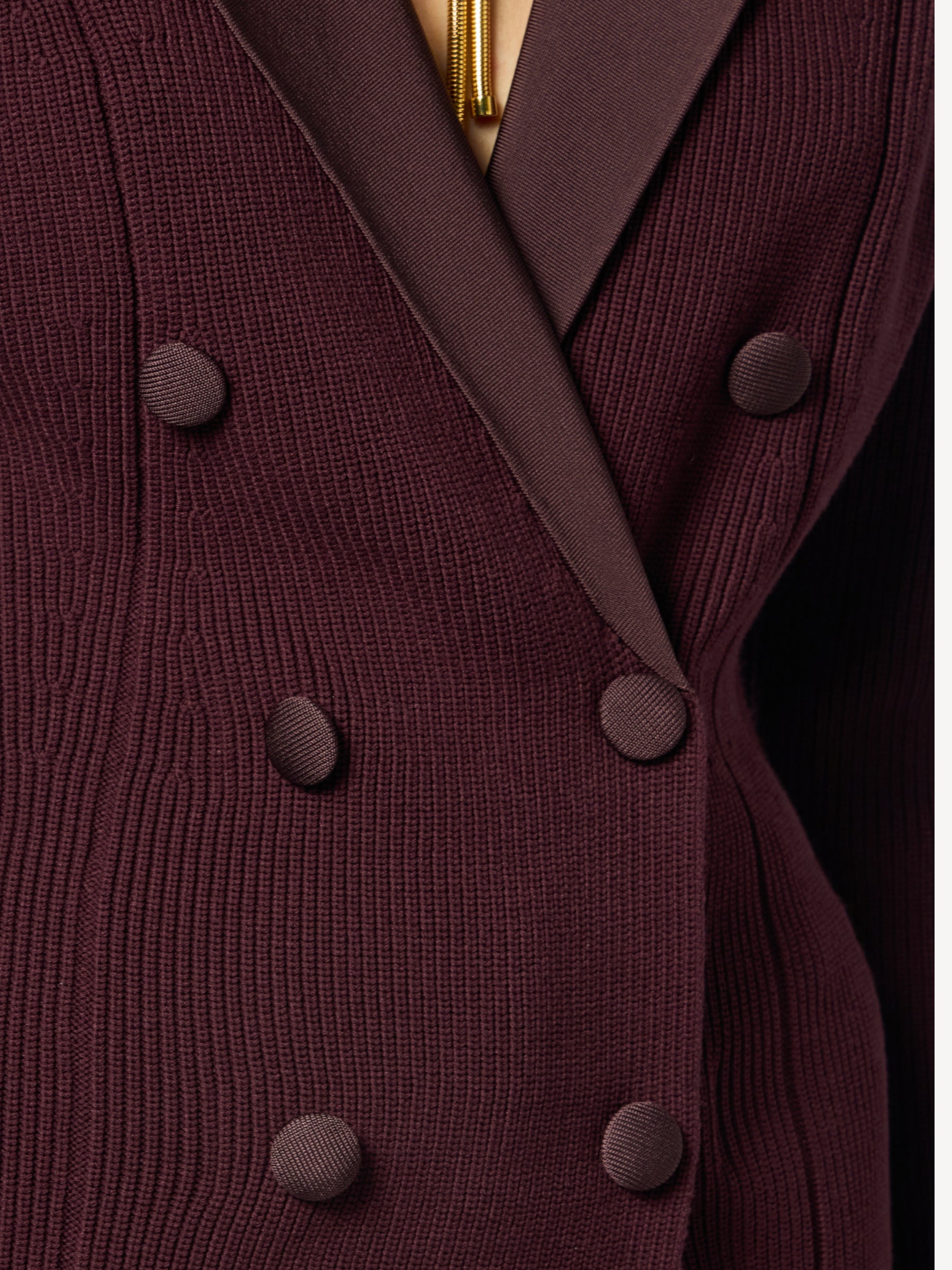 Knitted Blazer - Merlot