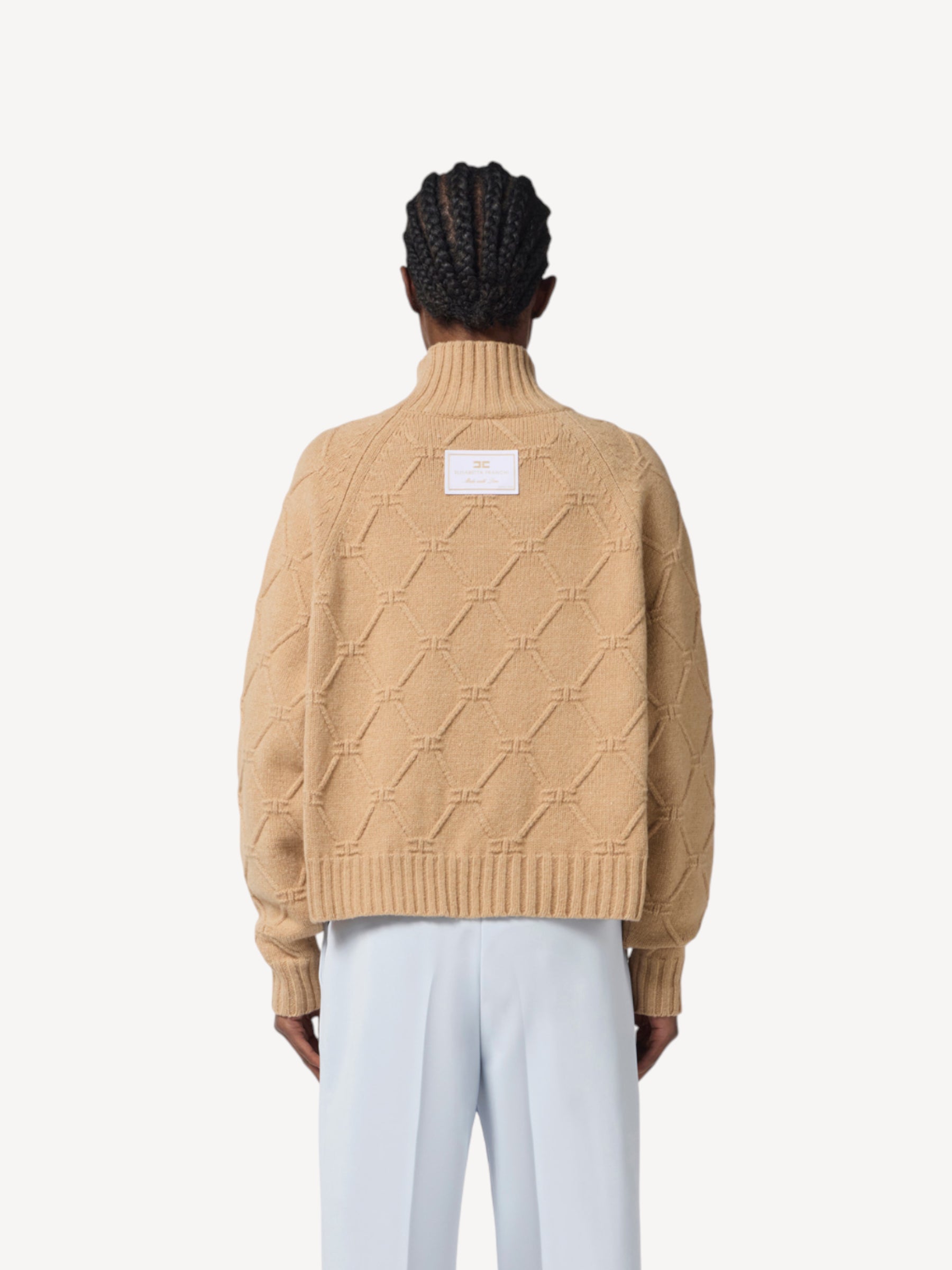 Jacquard Pullover - Camel