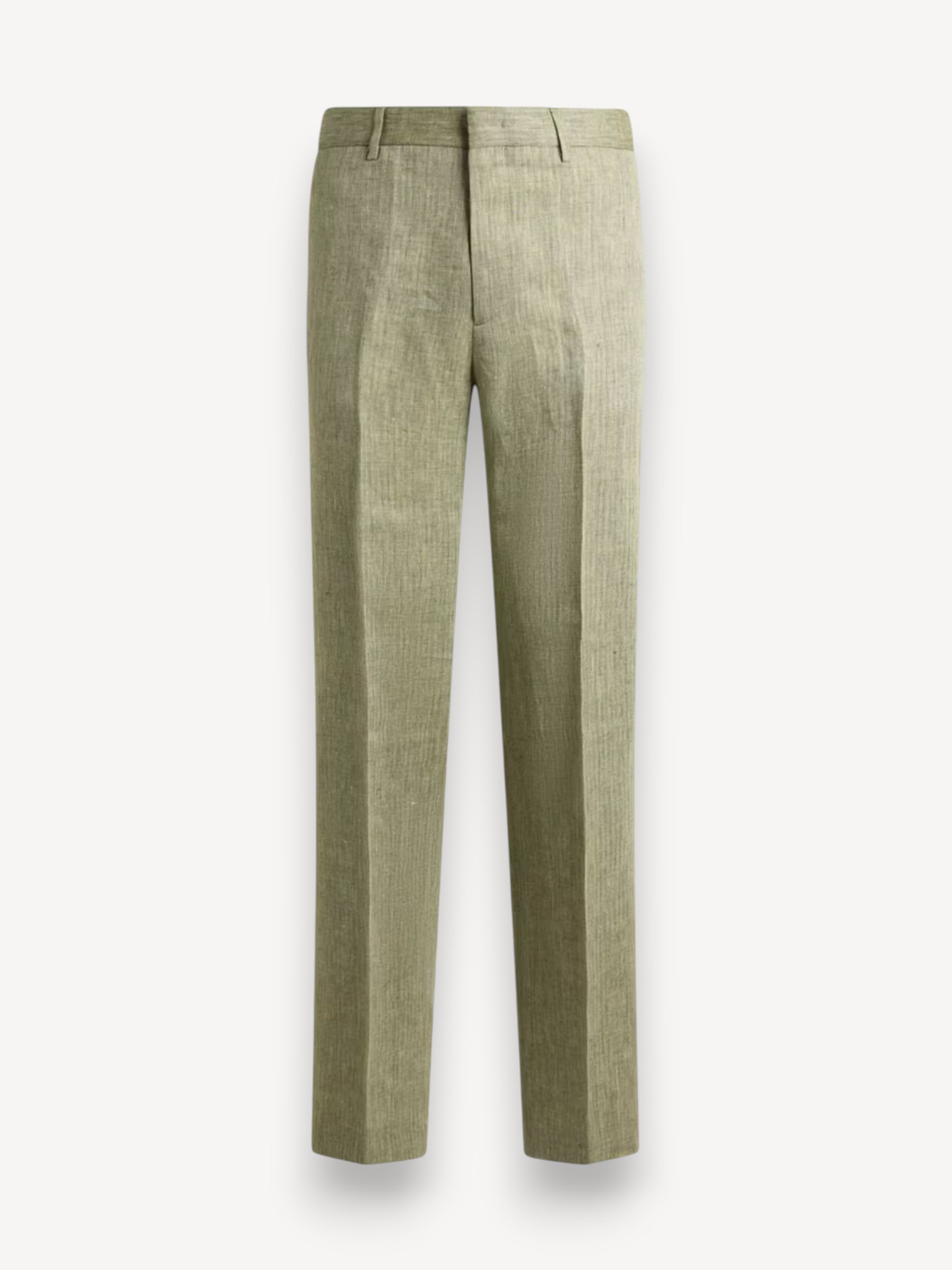 Straight Leg Linnen Trouser - Green