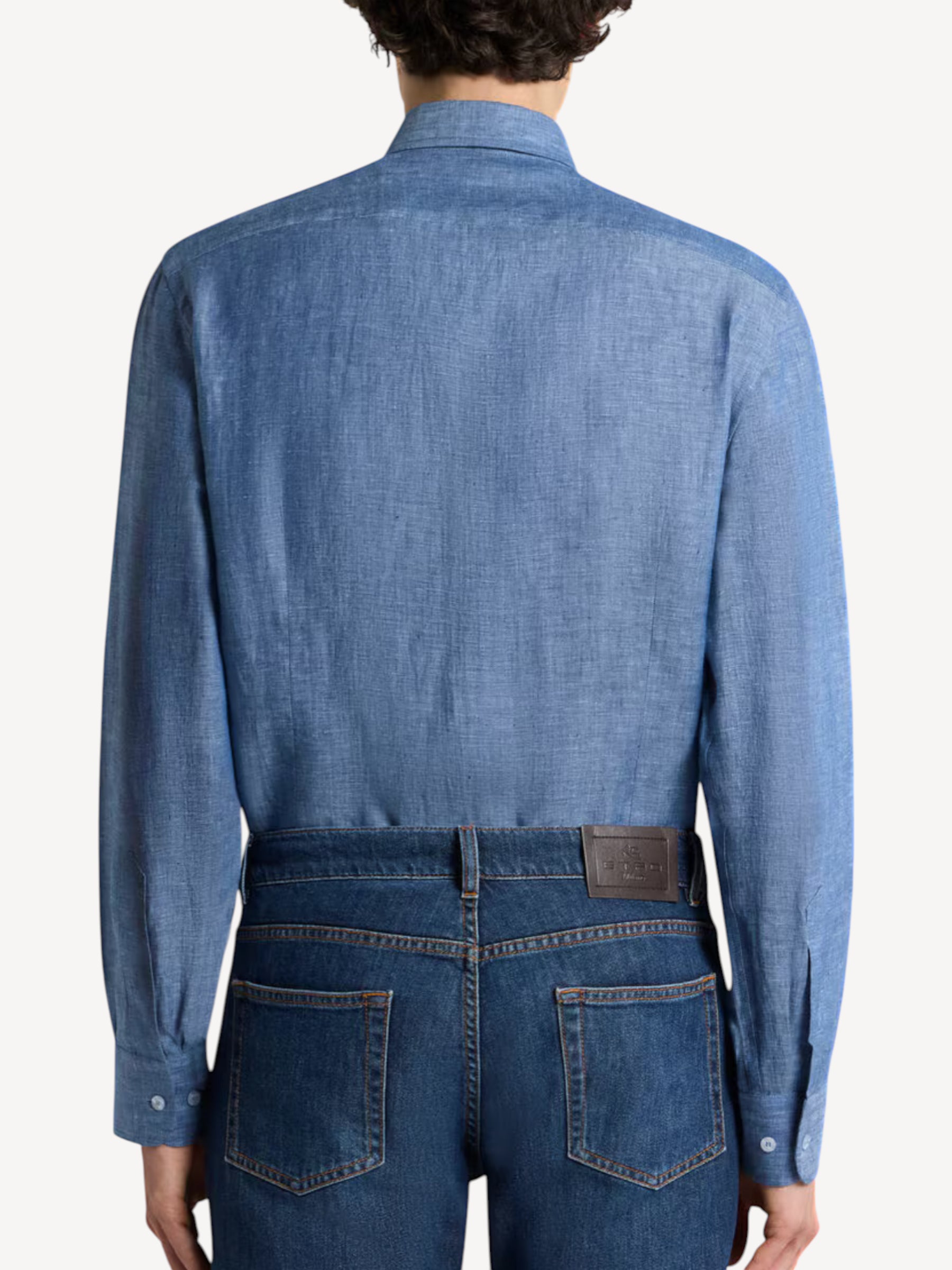 Linnen Shirt - Jeans Blauw