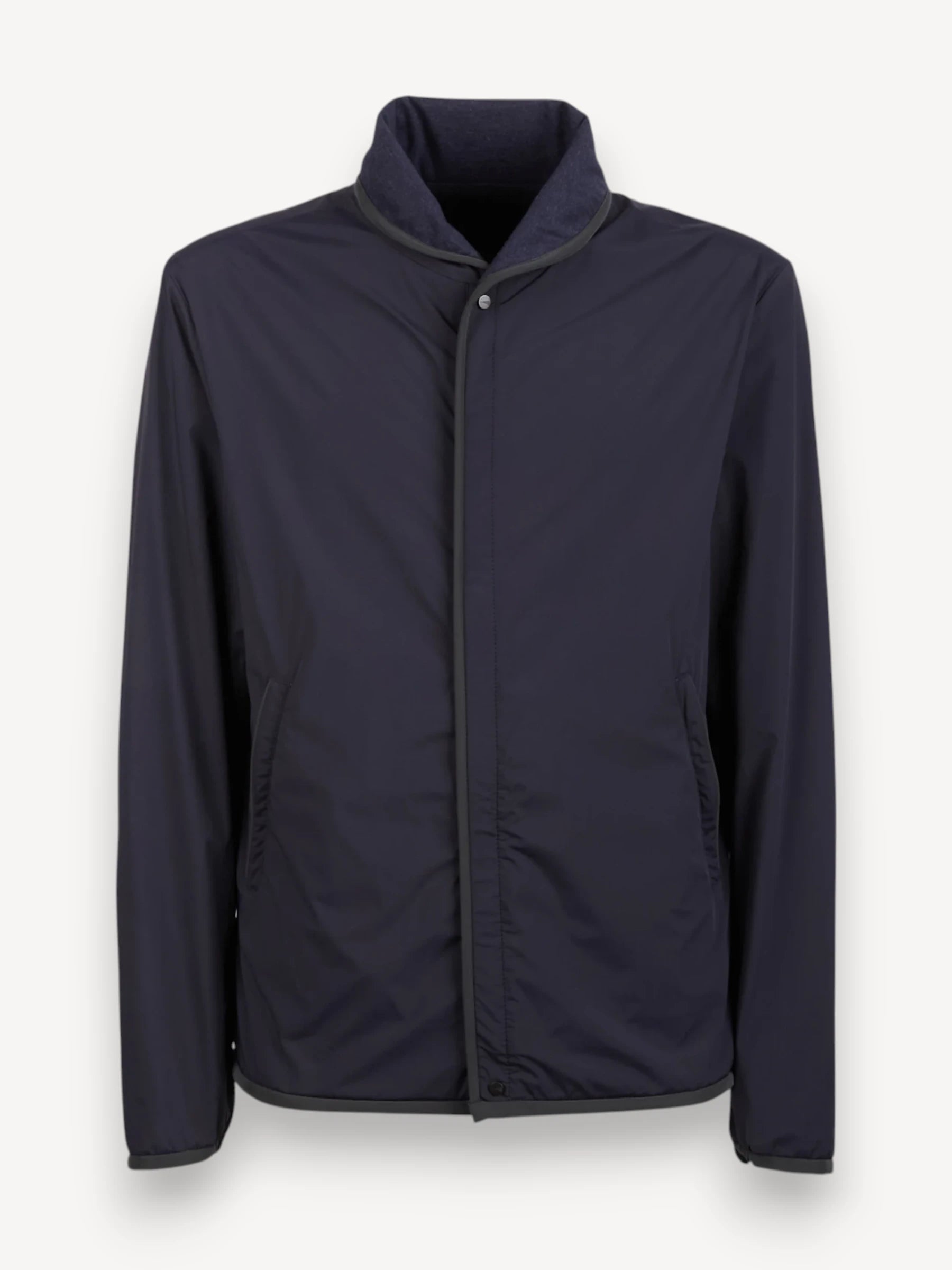 Cotton-Cashmere Reversible Jacket - Mid Blue
