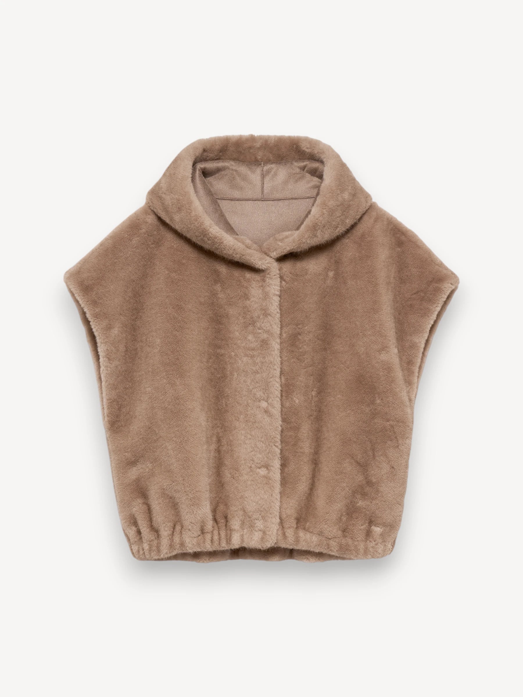 Olena Faux Fur Gilet - Camel