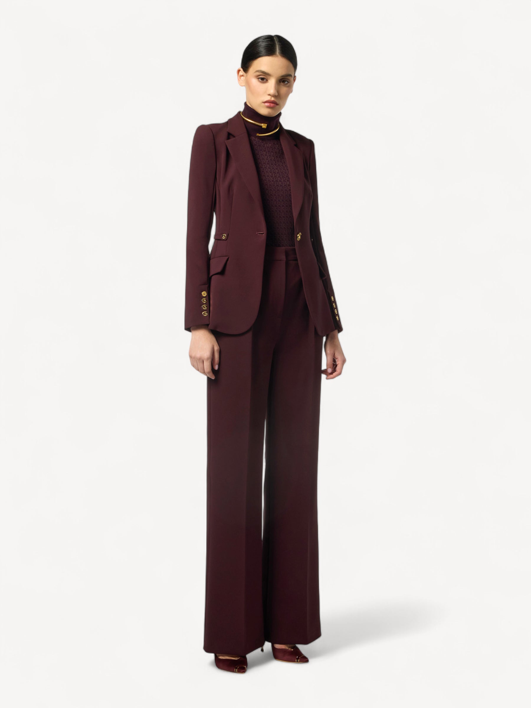 Crêpe Trousers - Merlot
