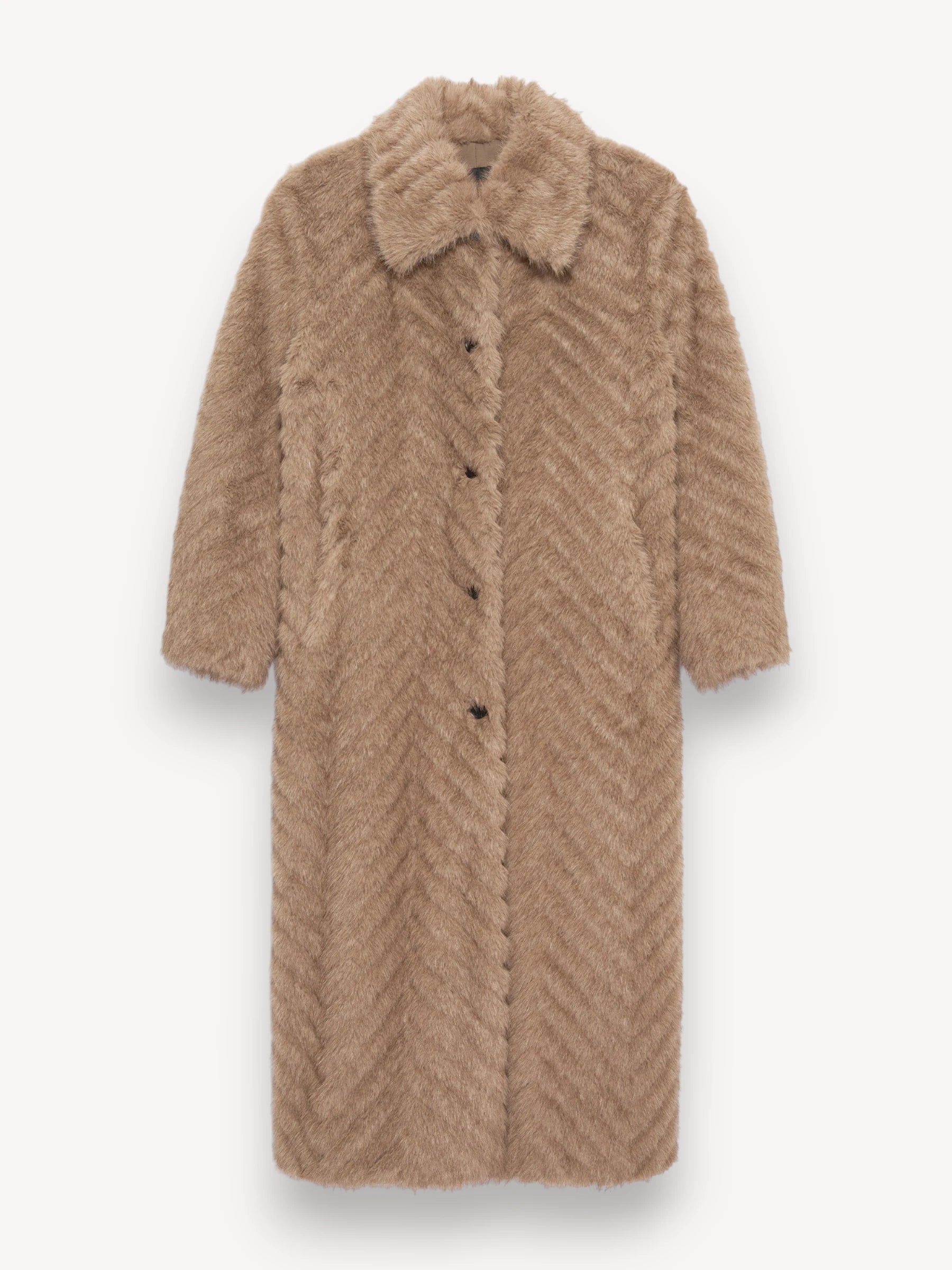 Scarlet Faux Fur Coat - Camel