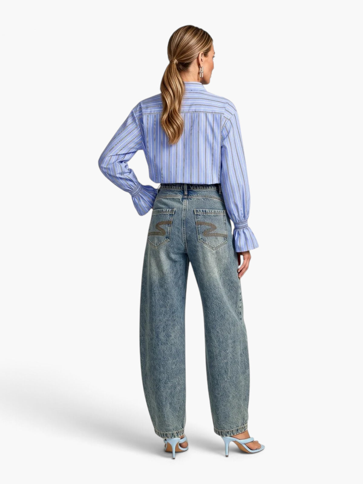 IBANA - Tayla Tie Blouse 302710124 - Lichtblauw
