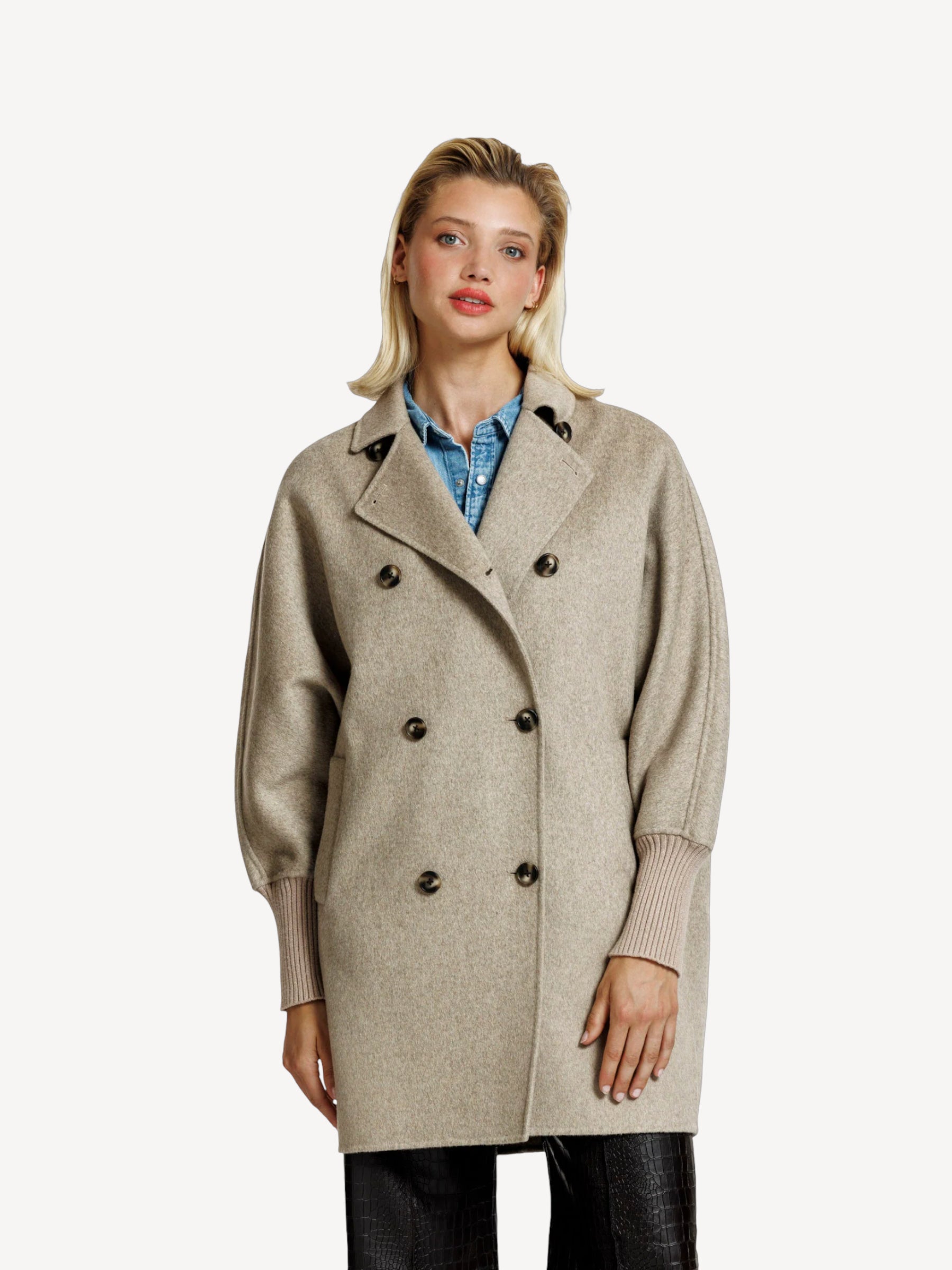 Valery Wool Blend Coat - Beige