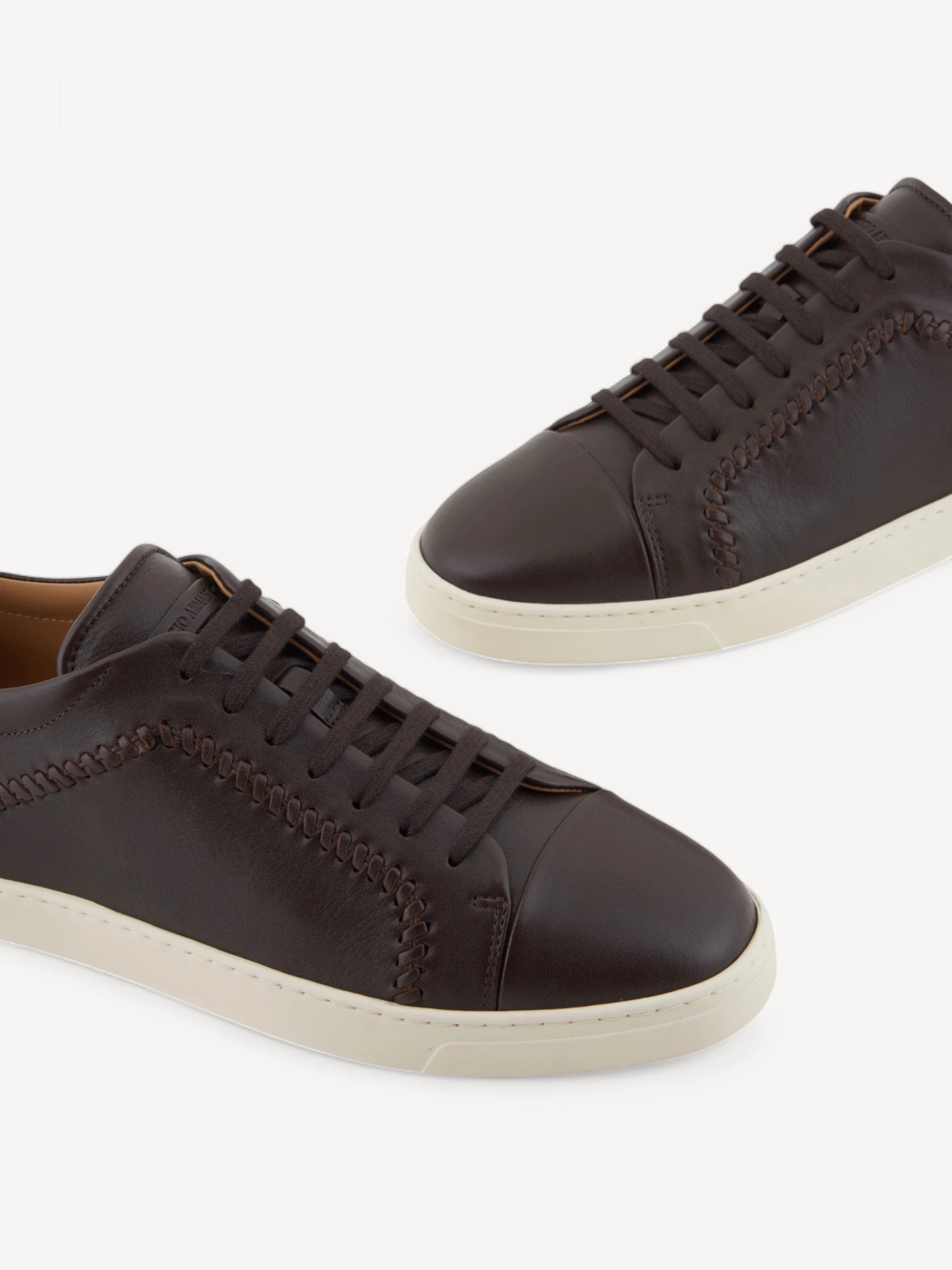 Nappa-Leather Sneakers - Donkerbruin