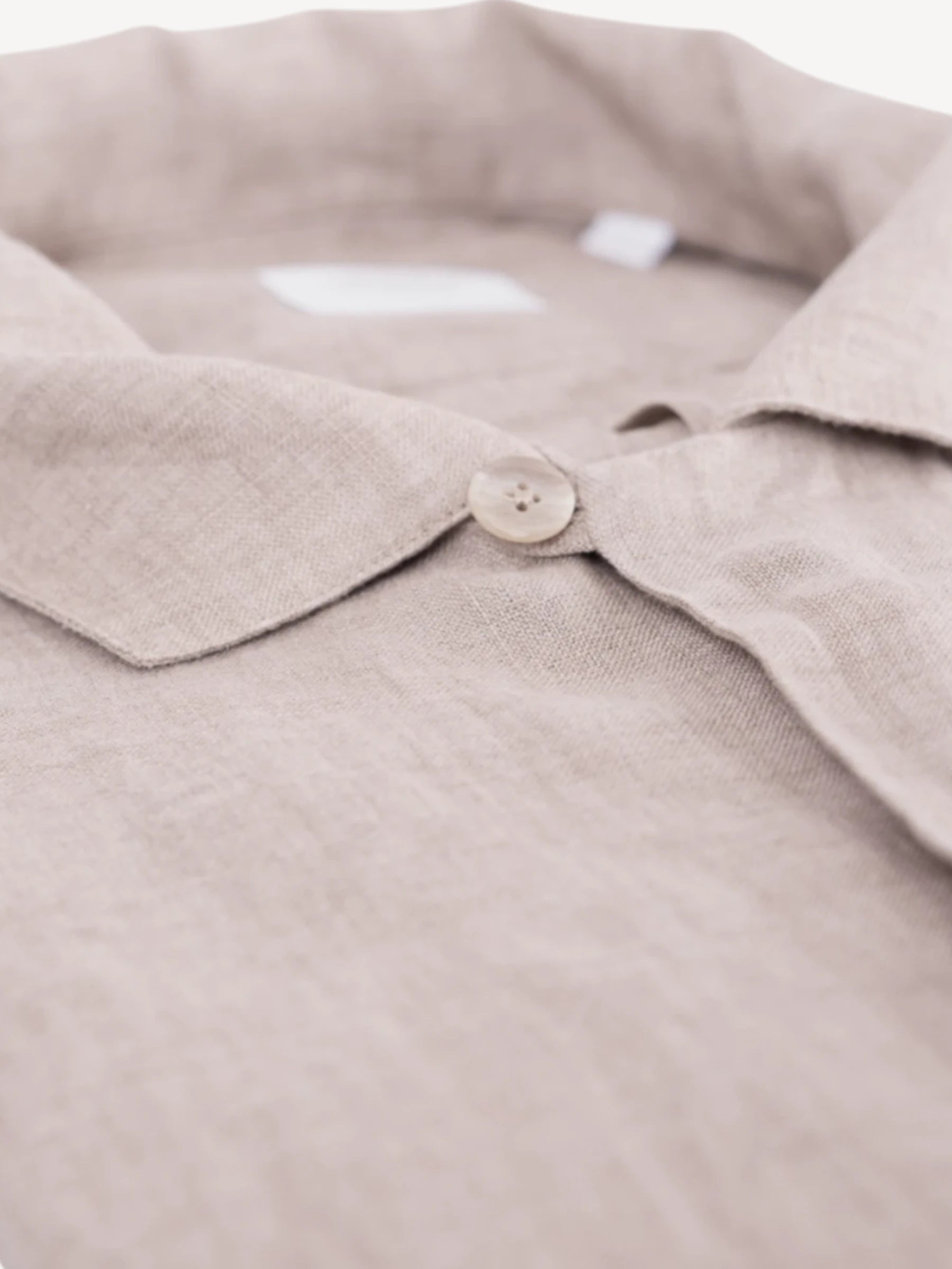 Linnen Shirt Short Sleeve - Beige