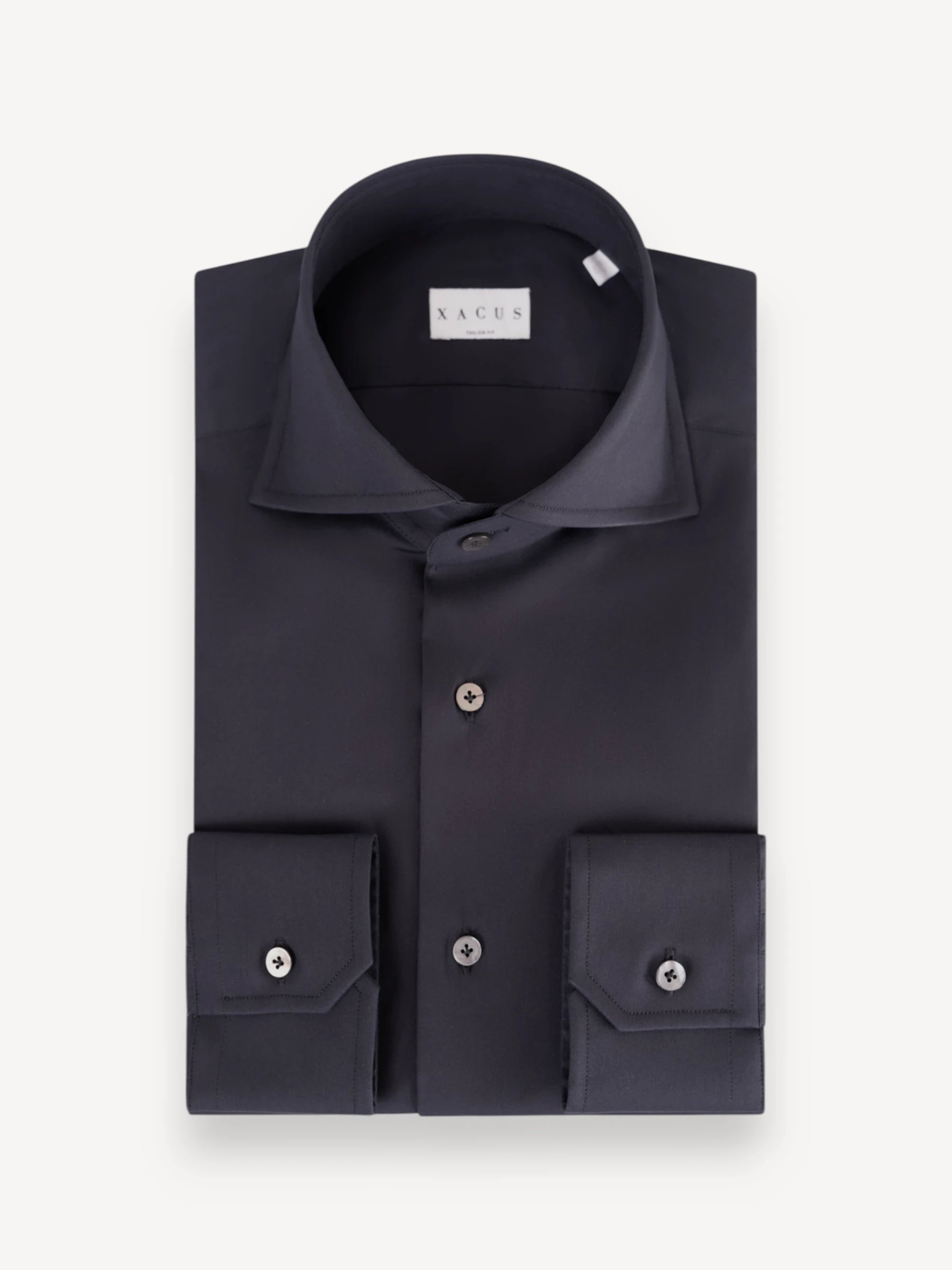 Cotton Stretch Shirt - Donkerblauw