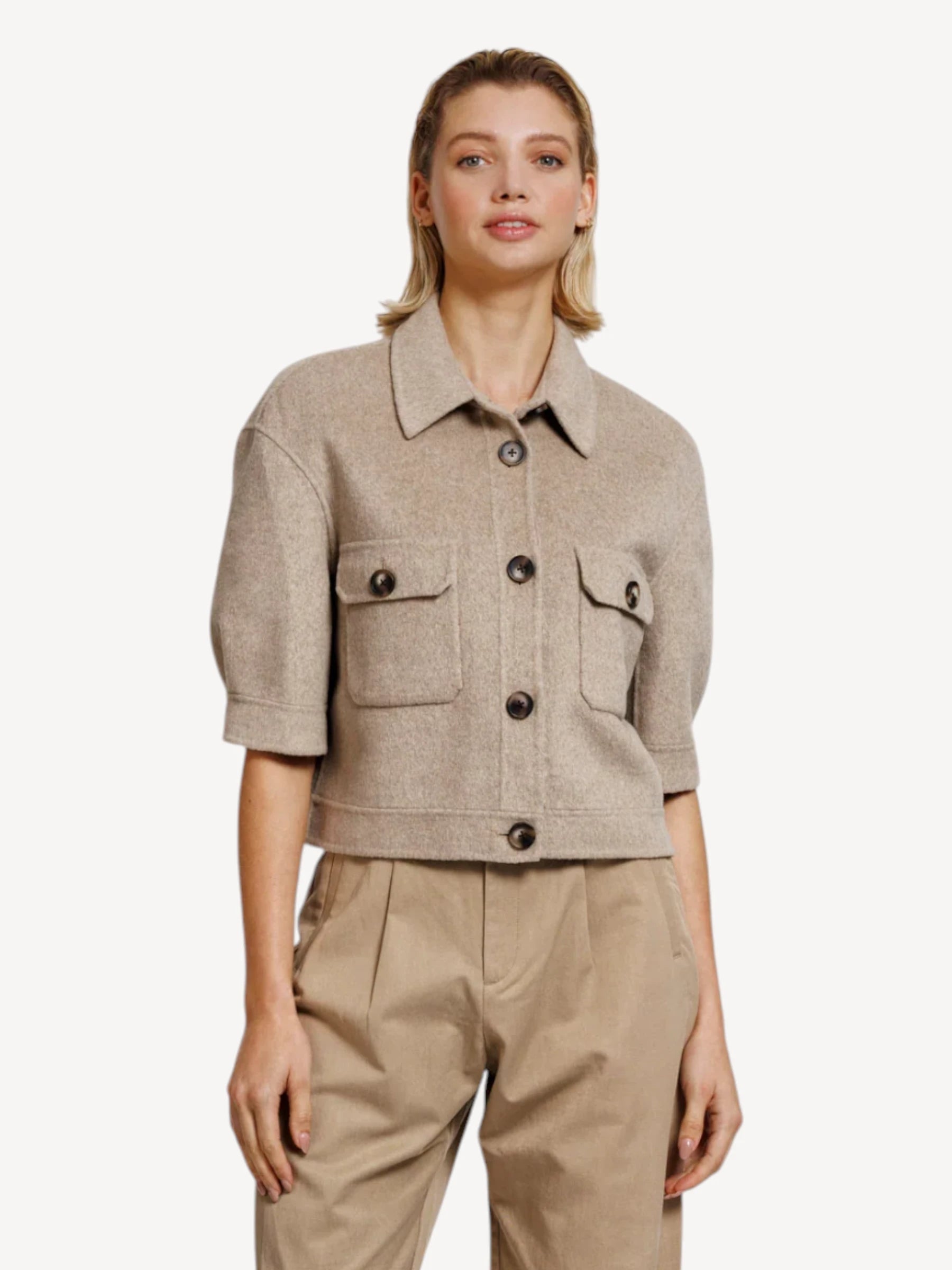 Carly Jacket - Beige Melange