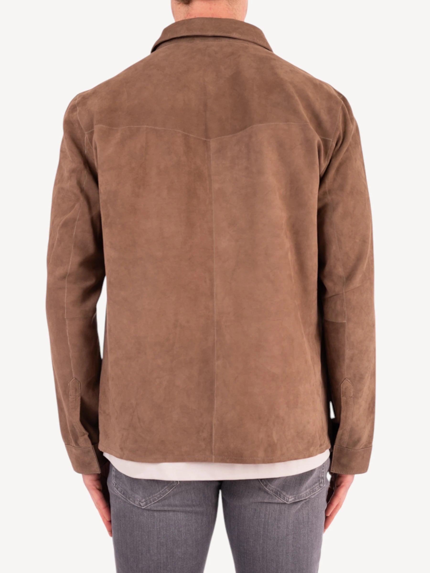 Rocco Suede Overshirt - Lichtbruin