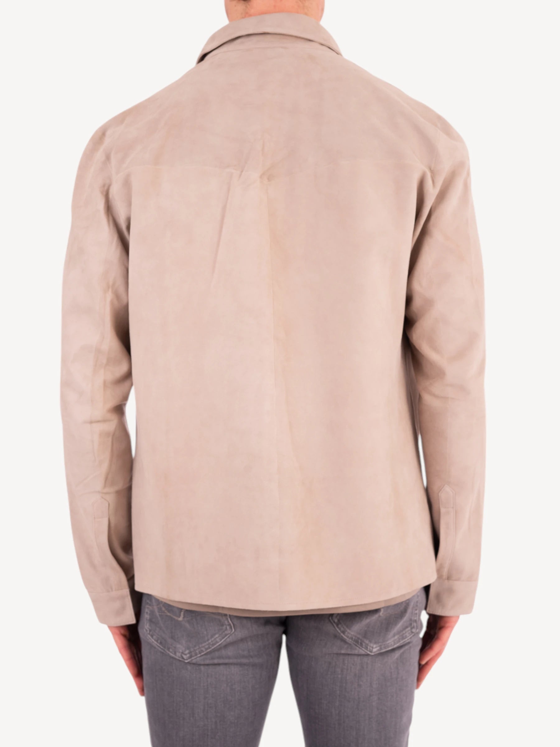 Rocco Suede Overshirt - Licht Taupe