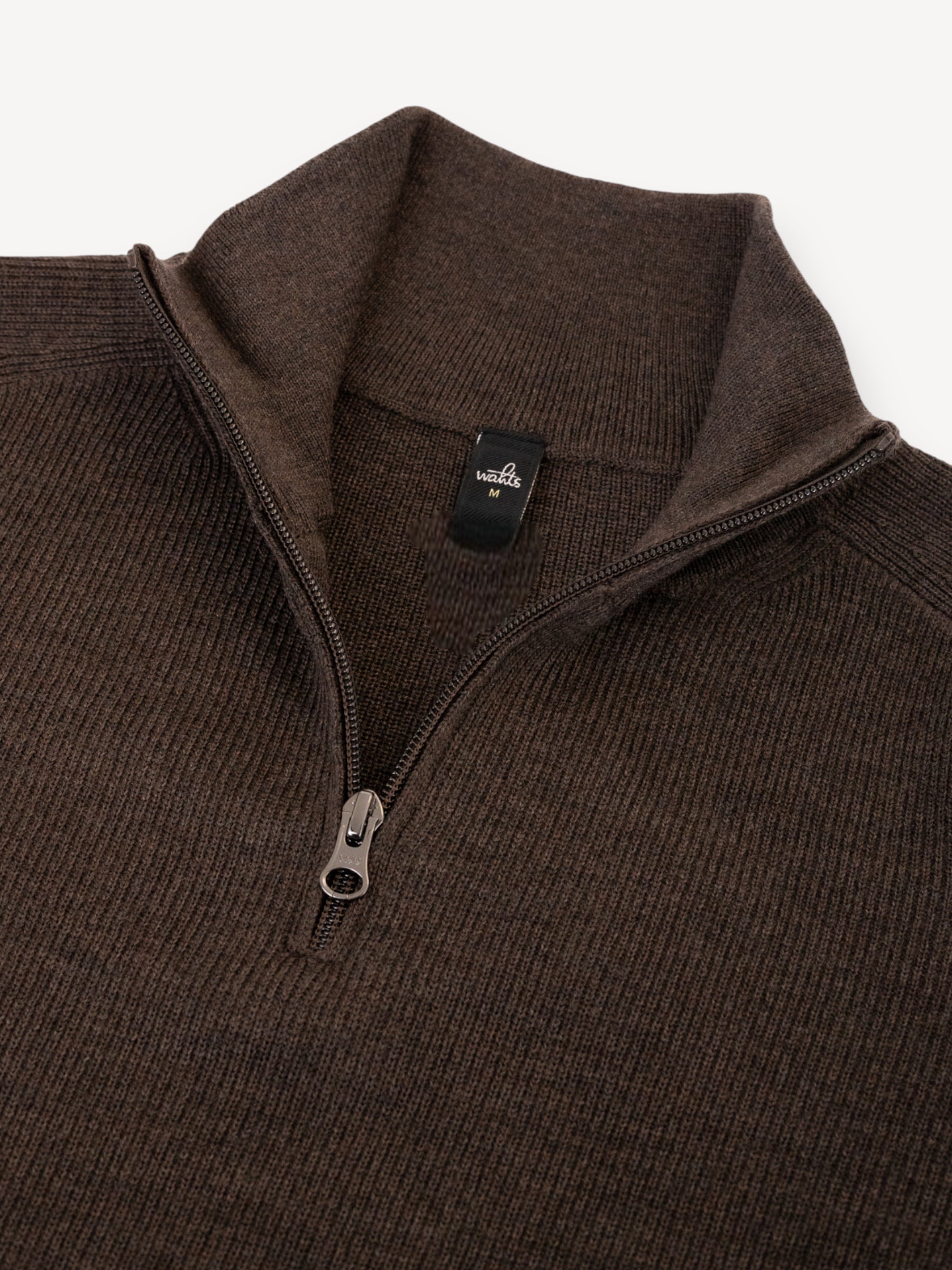 Hodge Half Zip Pullover - Donkerbruin