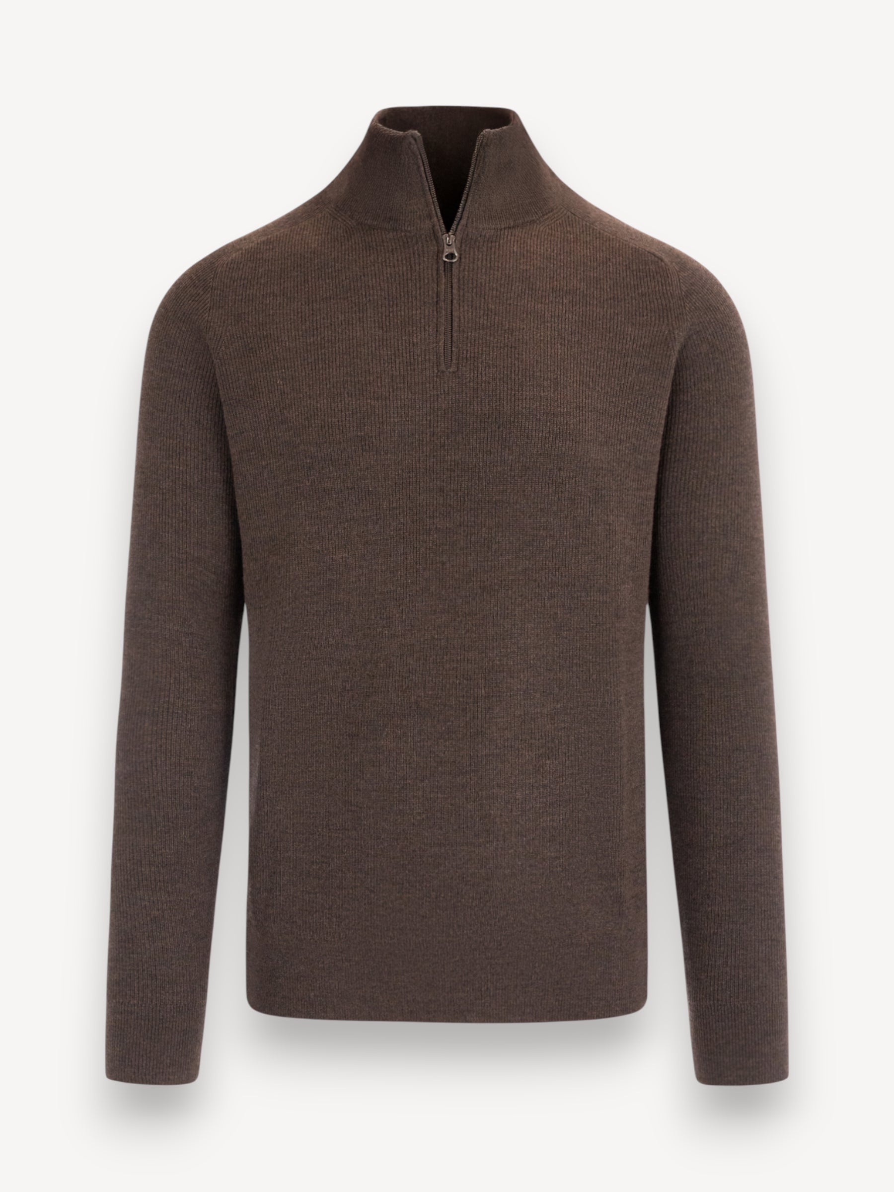Hodge Half Zip Pullover - Donkerbruin