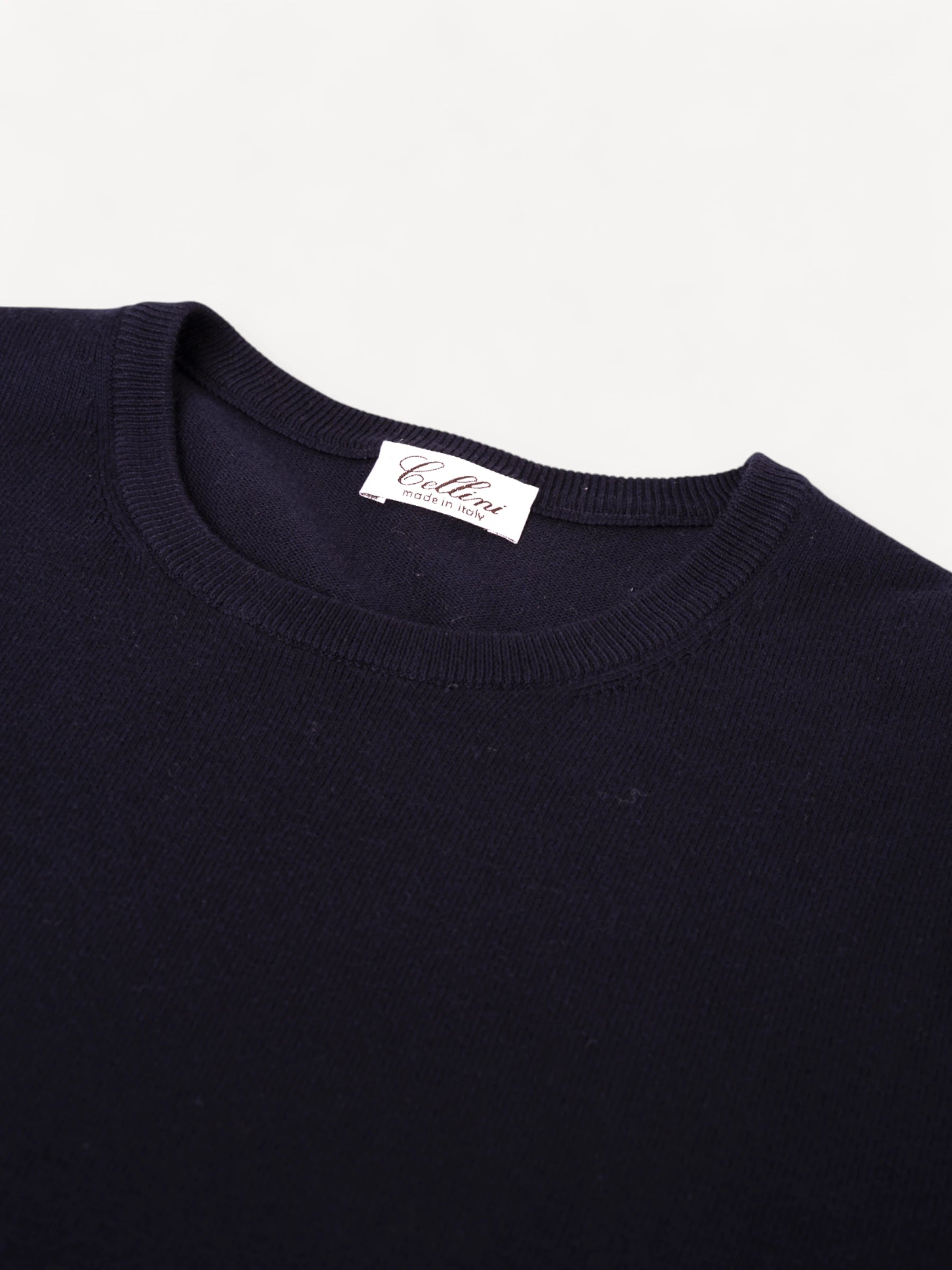 Knitted T-Shirt - Donkerblauw