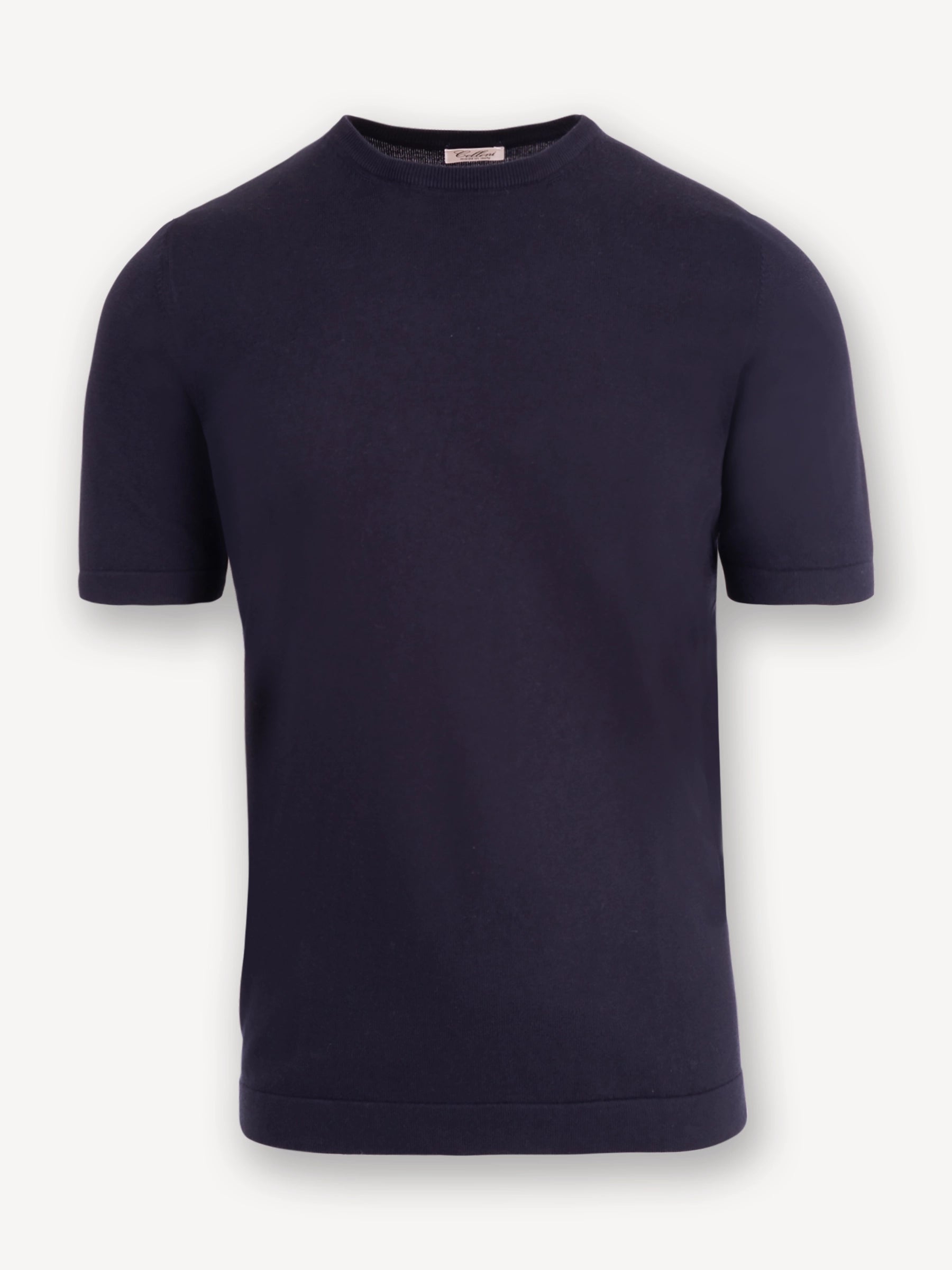 Knitted T-Shirt - Donkerblauw