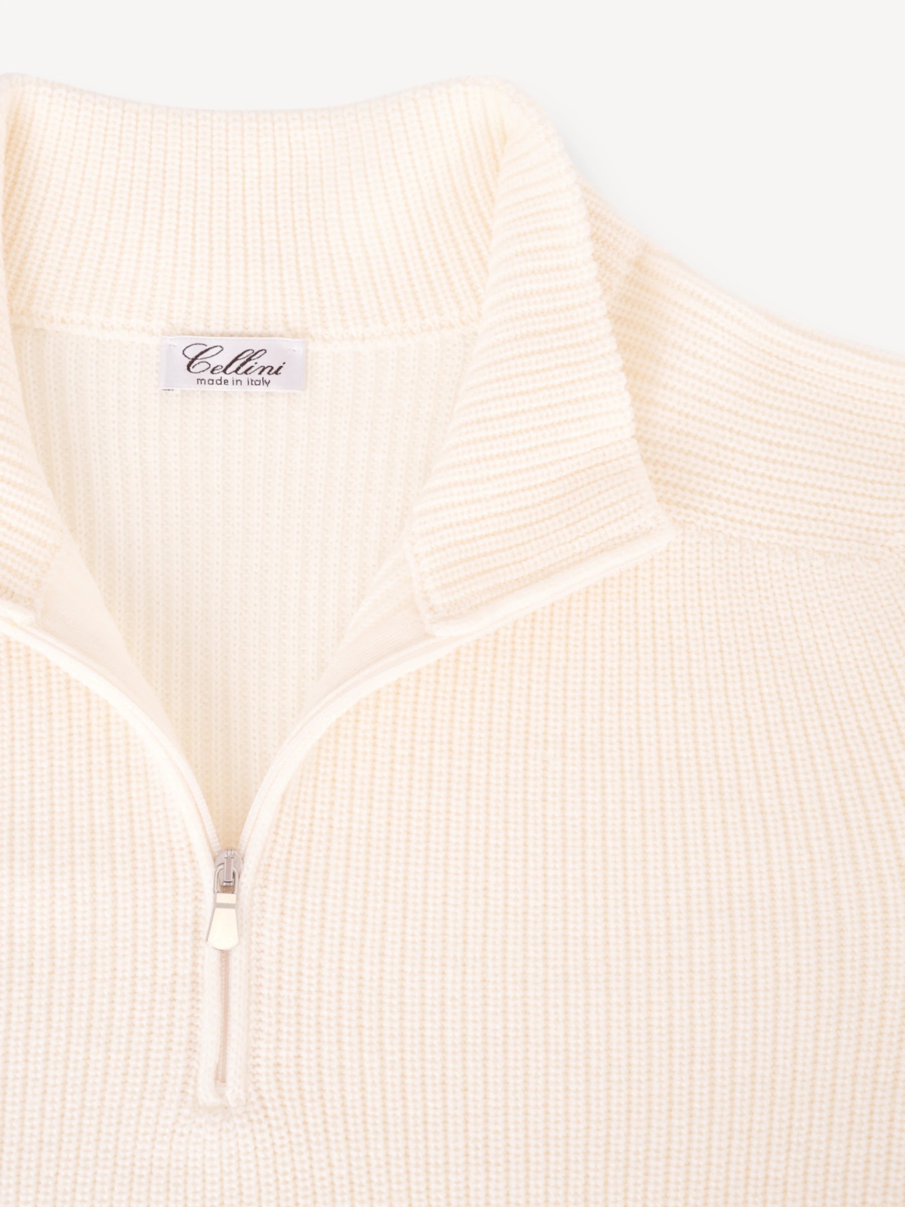 Rain Wool Half-Zip - Ecru