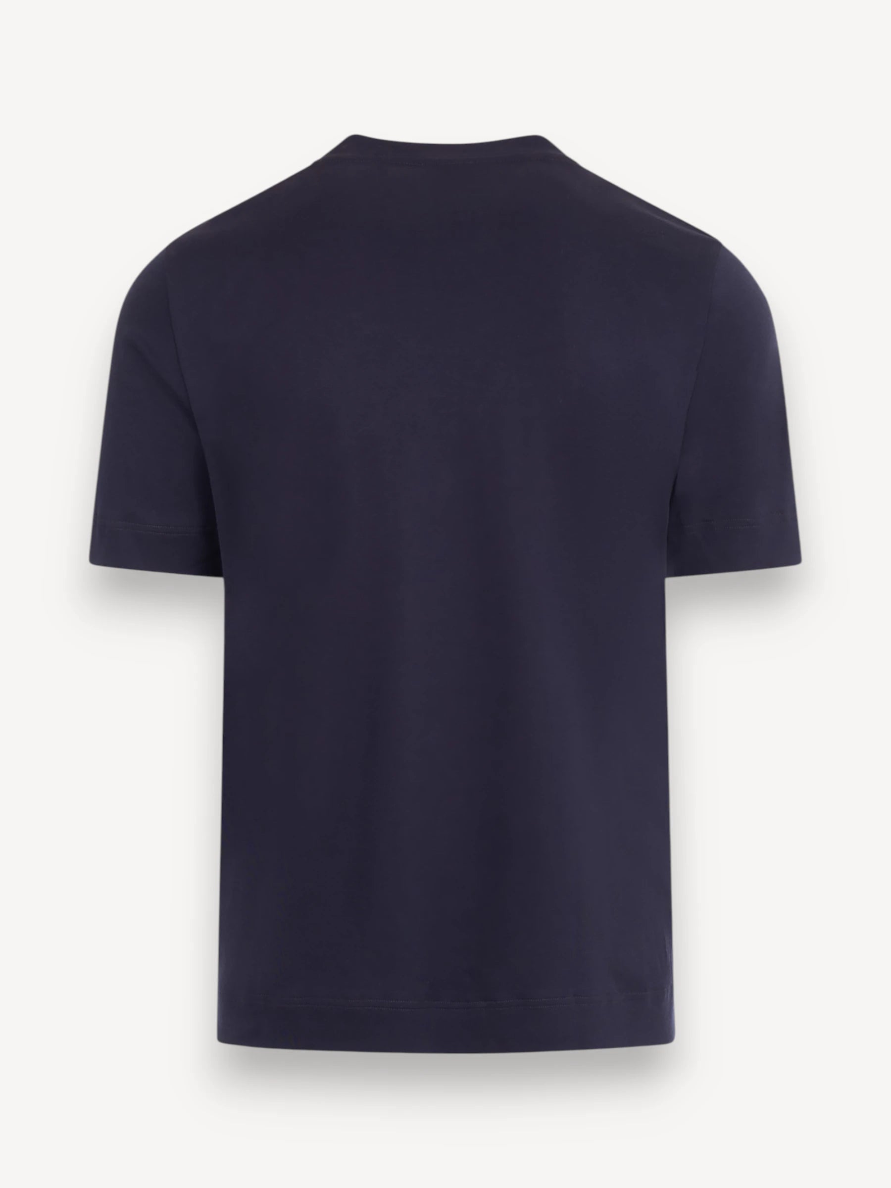 T-shirt Gemerceriseerd Katoen - Donkerblauw