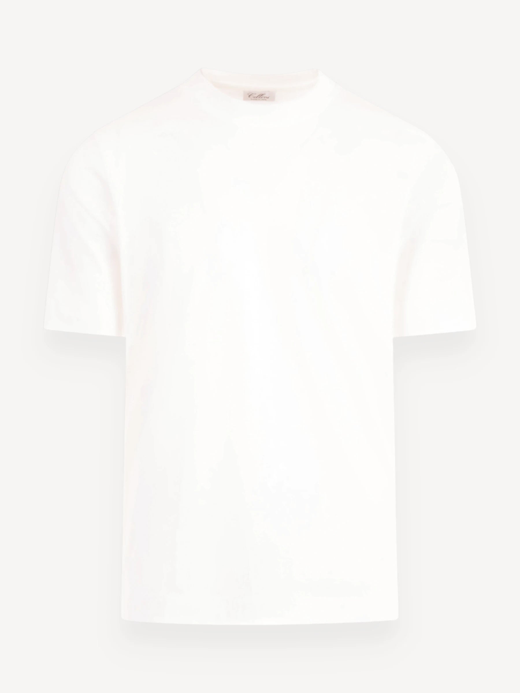 T-shirt Gemerceriseerd Katoen - Ivoor