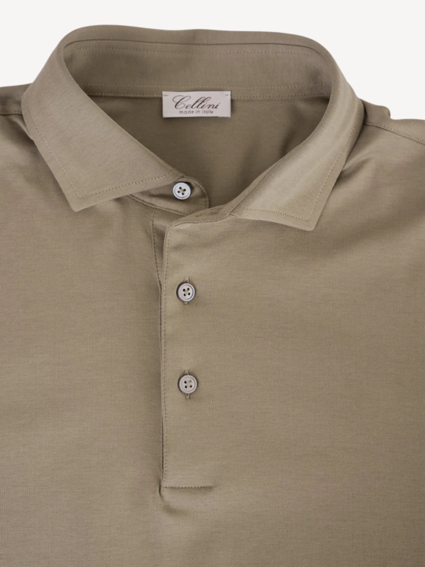 Polo Gemerceriseerd Katoen - Khaki