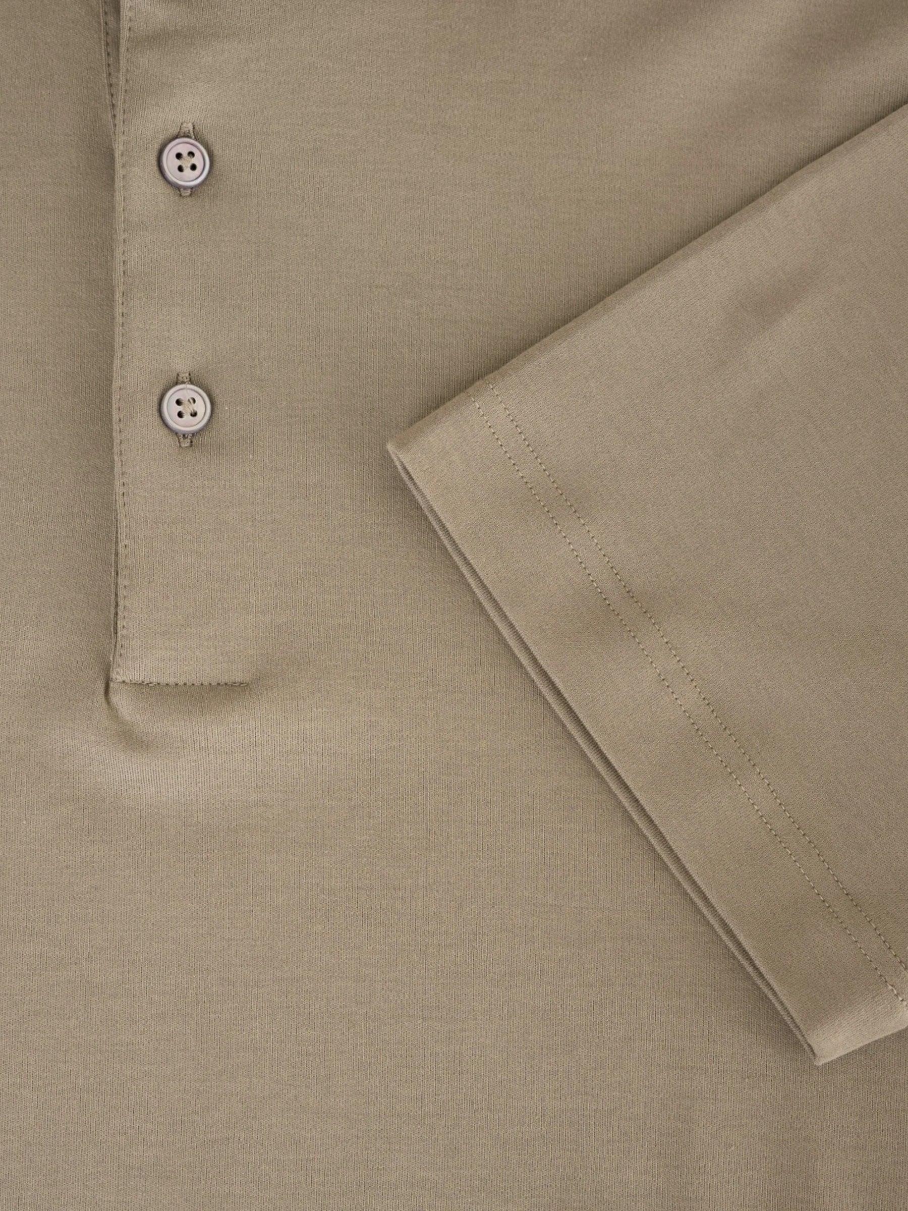 Polo Gemerceriseerd Katoen - Khaki