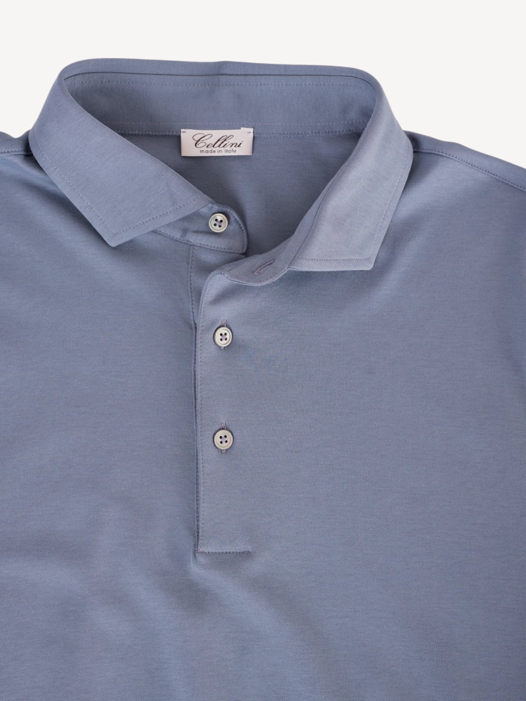 Polo Gemerceriseerd Katoen - Middenblauw