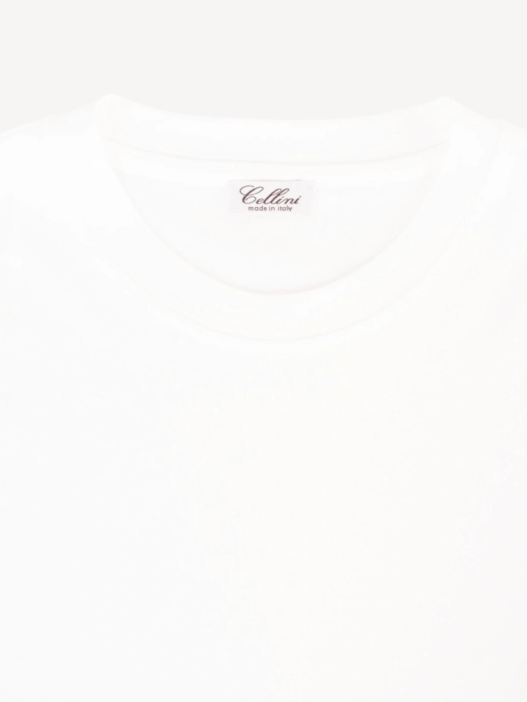 T-shirt Gemerceriseerd Katoen - Ivoor