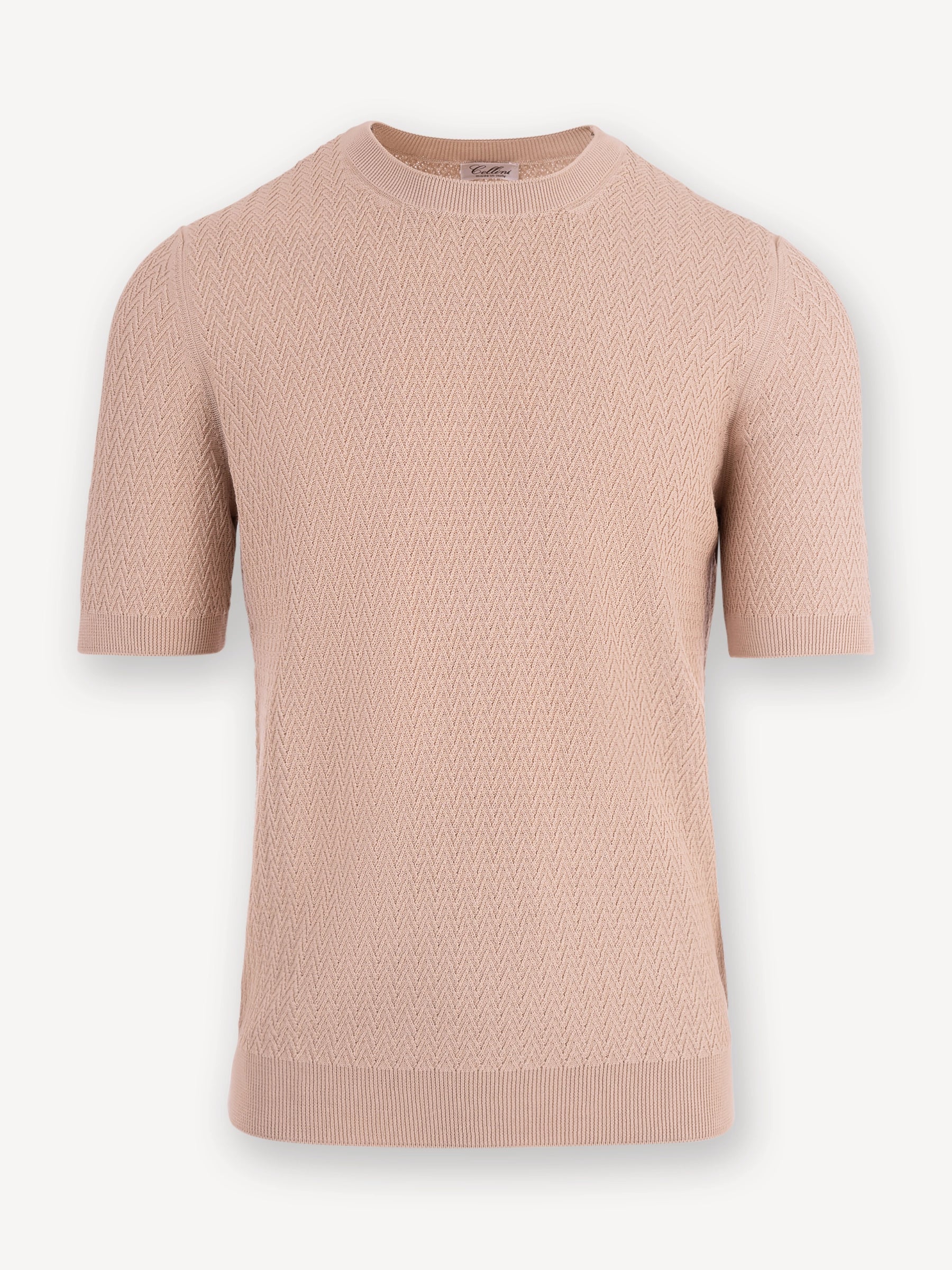 Visgraat T-Shirt - Beige