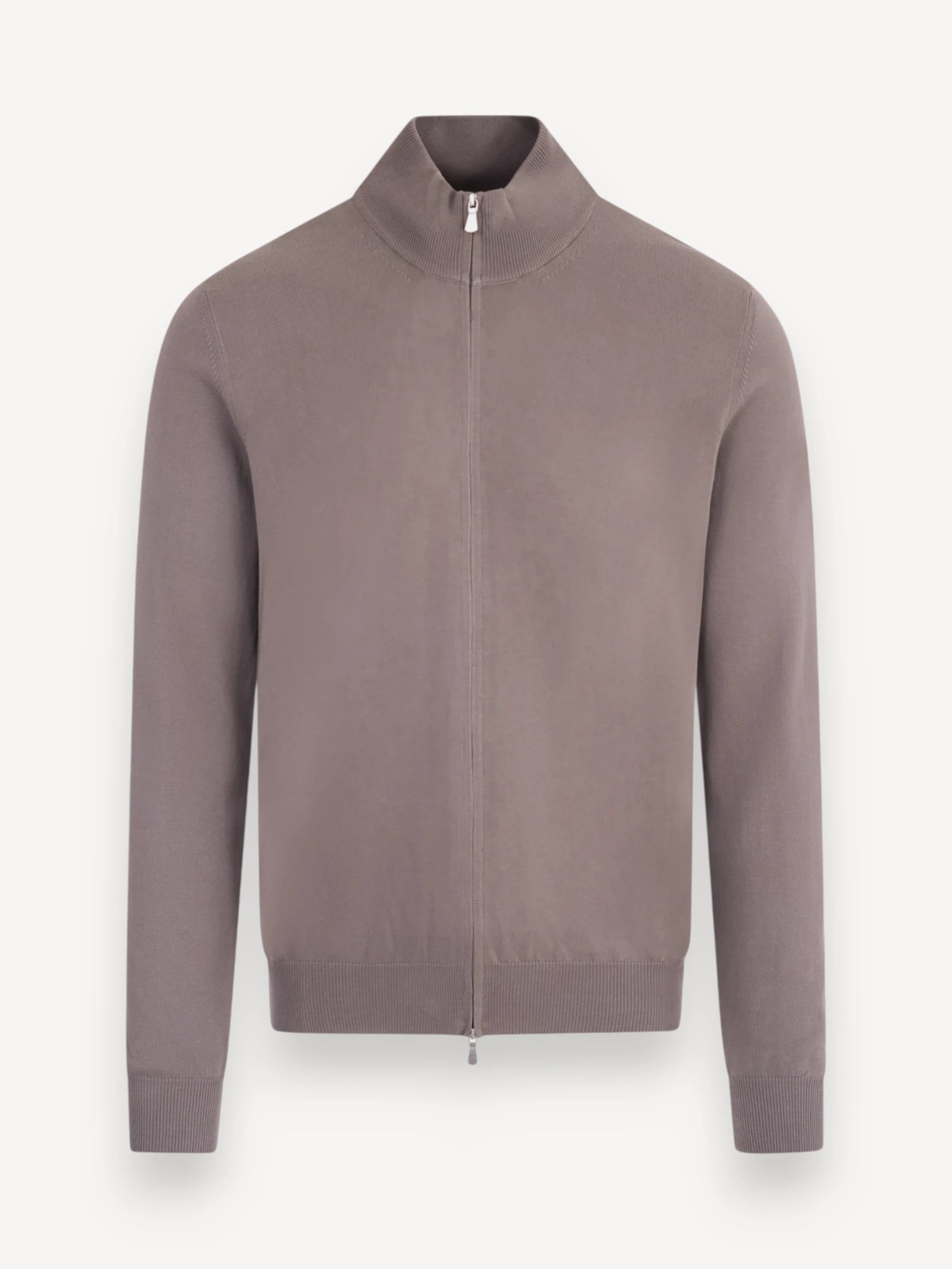 Zip Cardigan - Taupe