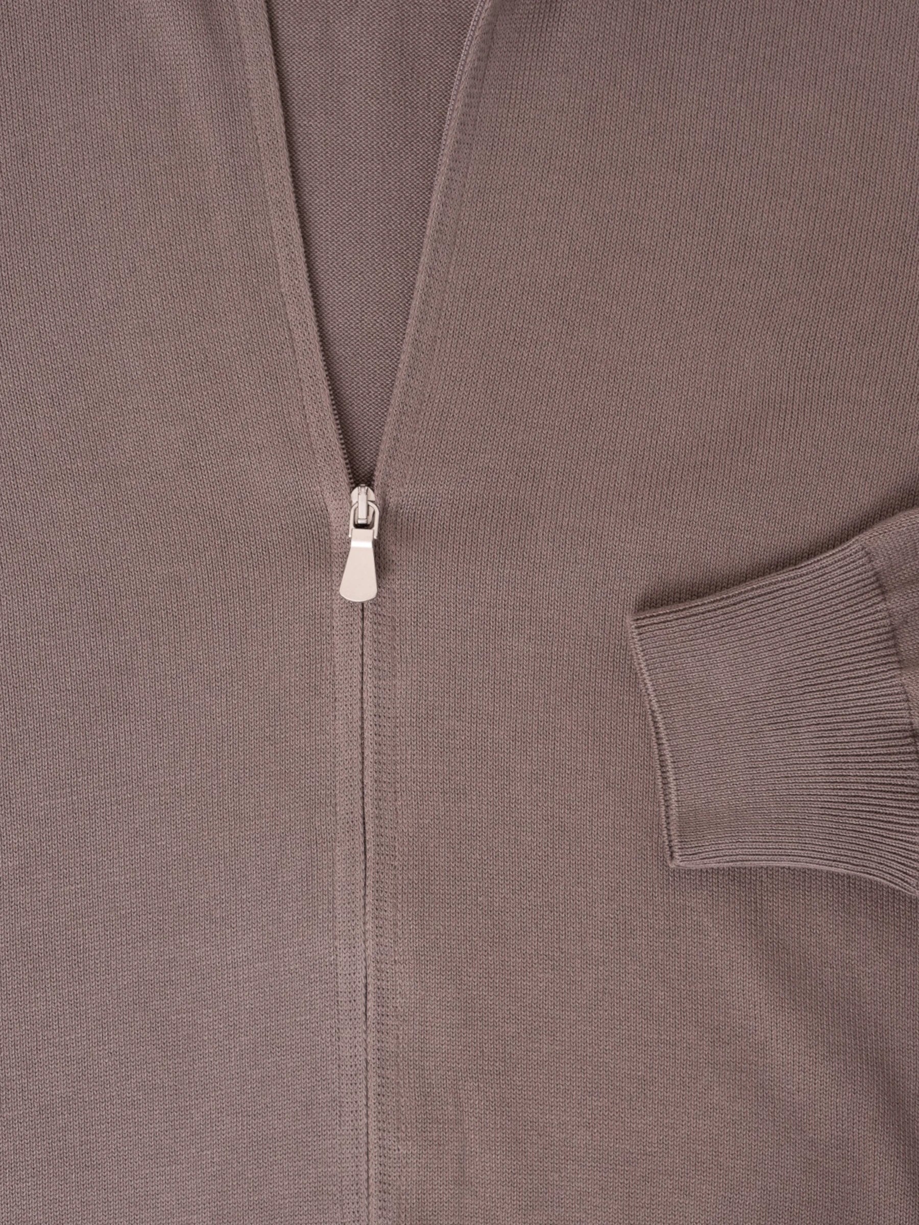 Zip Cardigan - Taupe