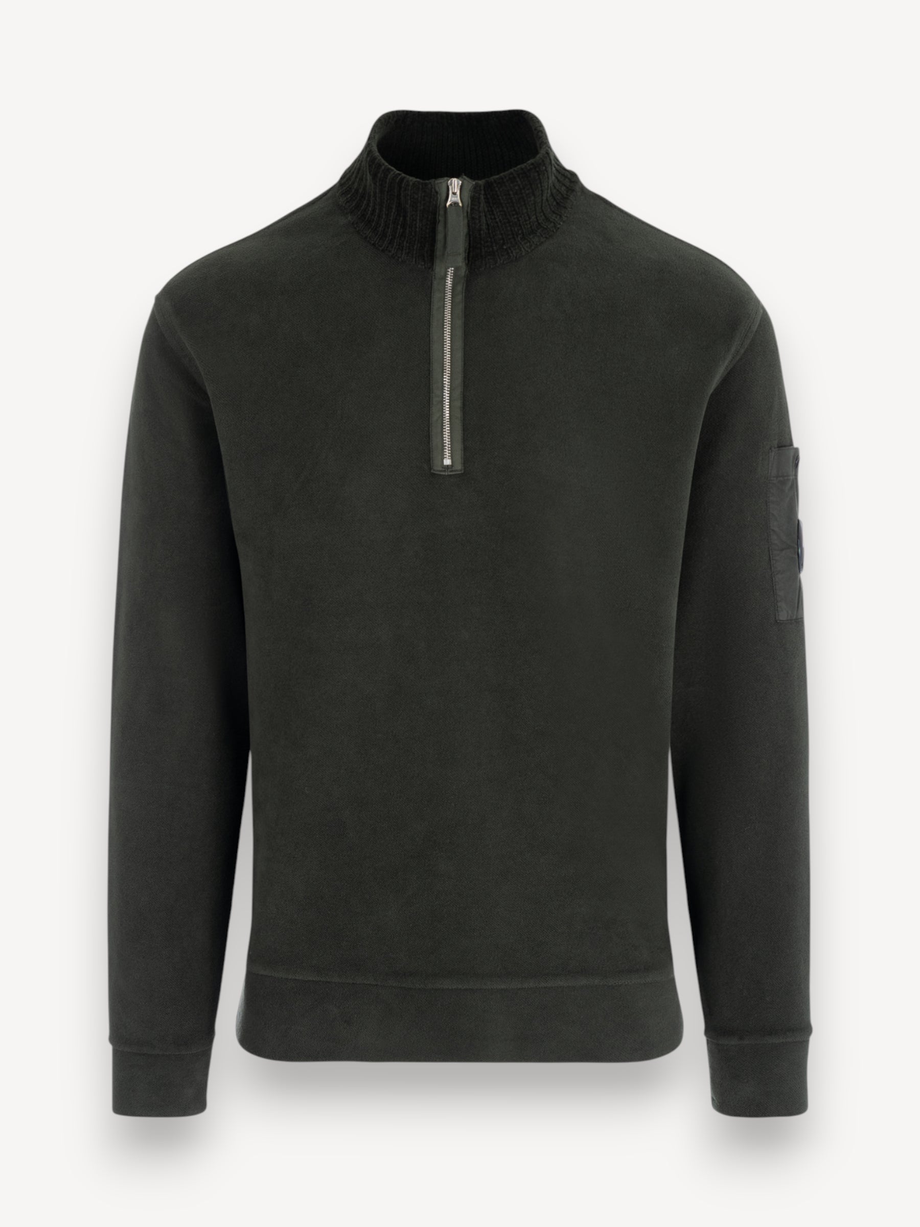 Brushed Half-Zip Lens Sweater - Dark Shadow