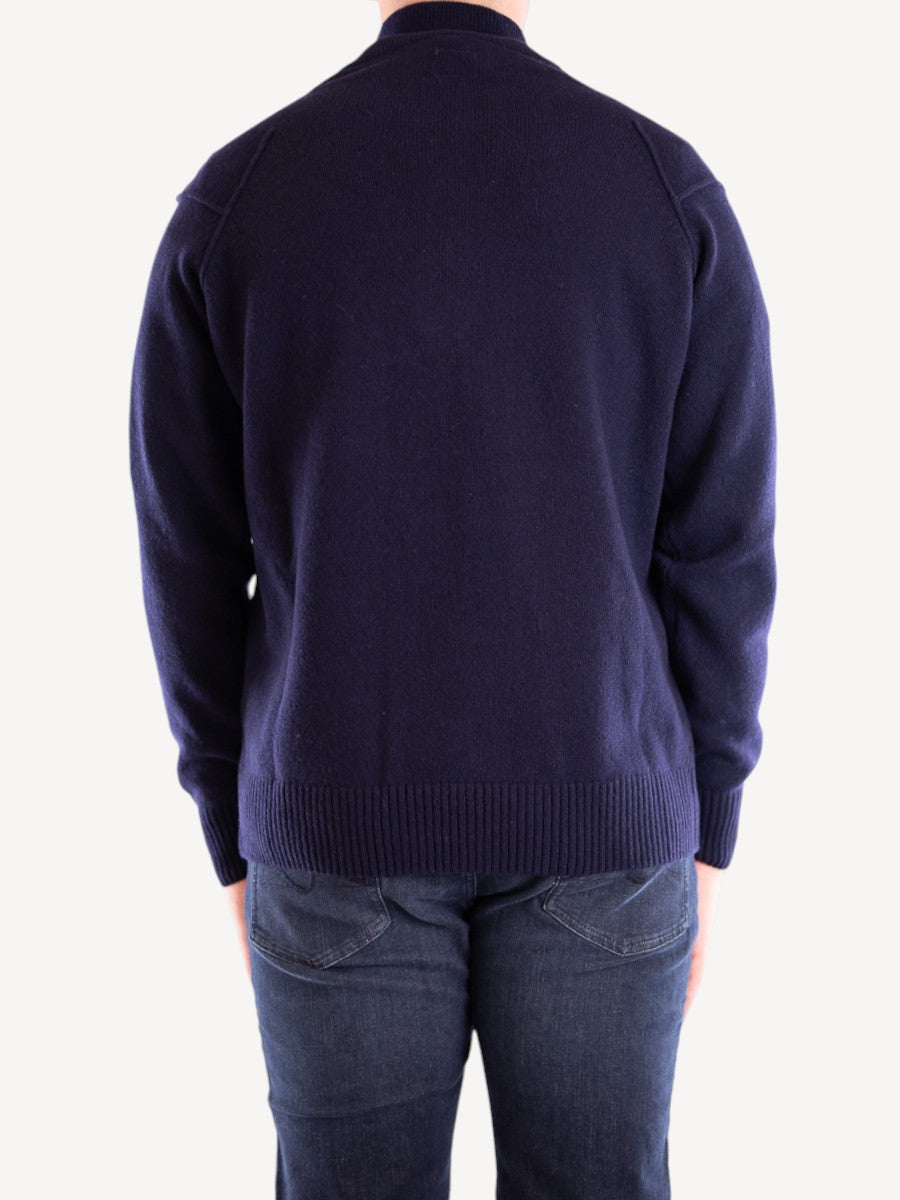 Lambswool Half Zip - Blue